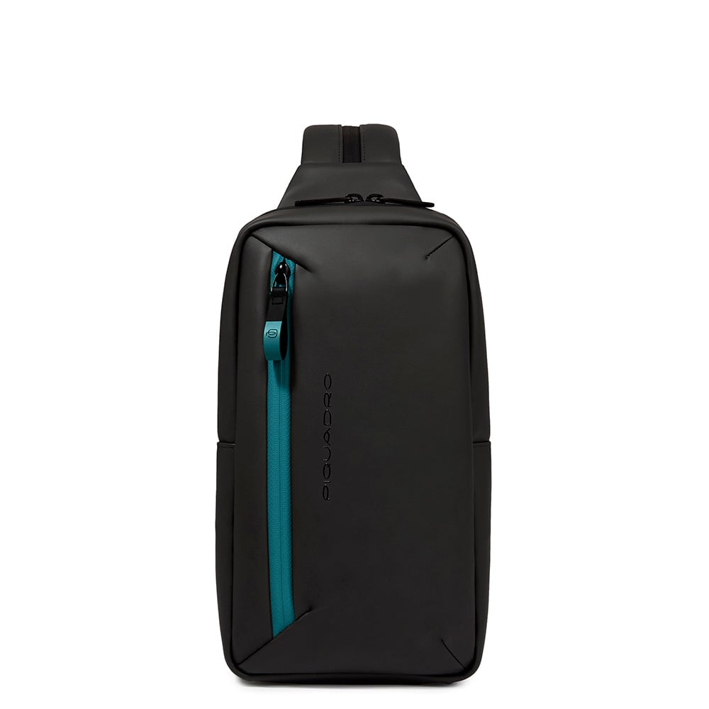 Chest bag for iPad® mini with RFID protection and pocket for Piquadro smart tracker PIQUADRO