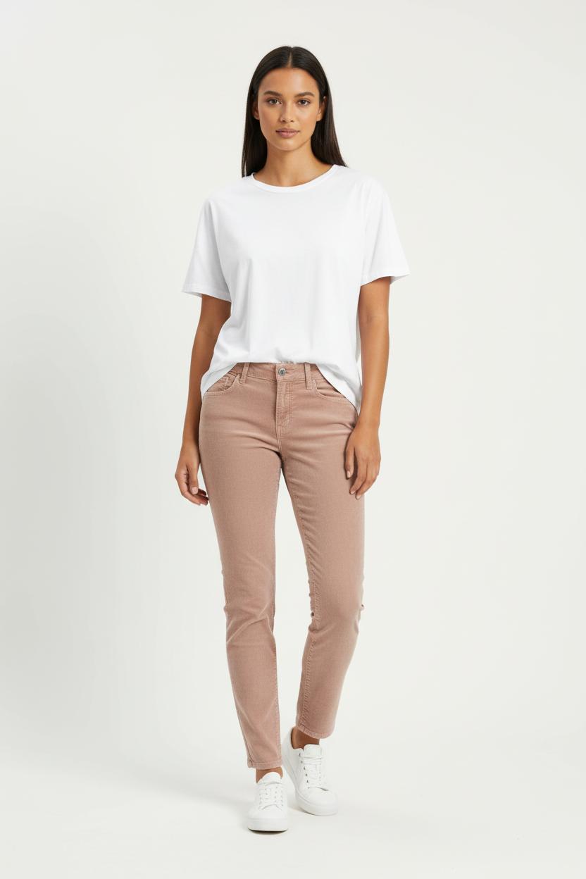 Cropped slim jeans with studs CLOSED - Seconde Main Pink