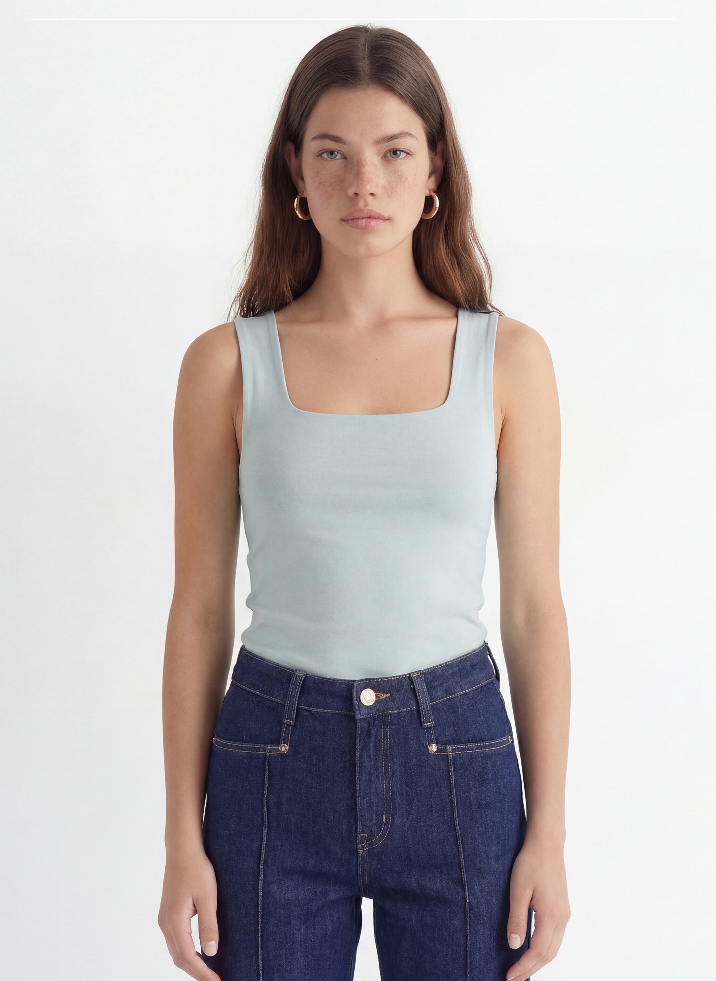 Débardeur droit en coton mélangé KOOKAI