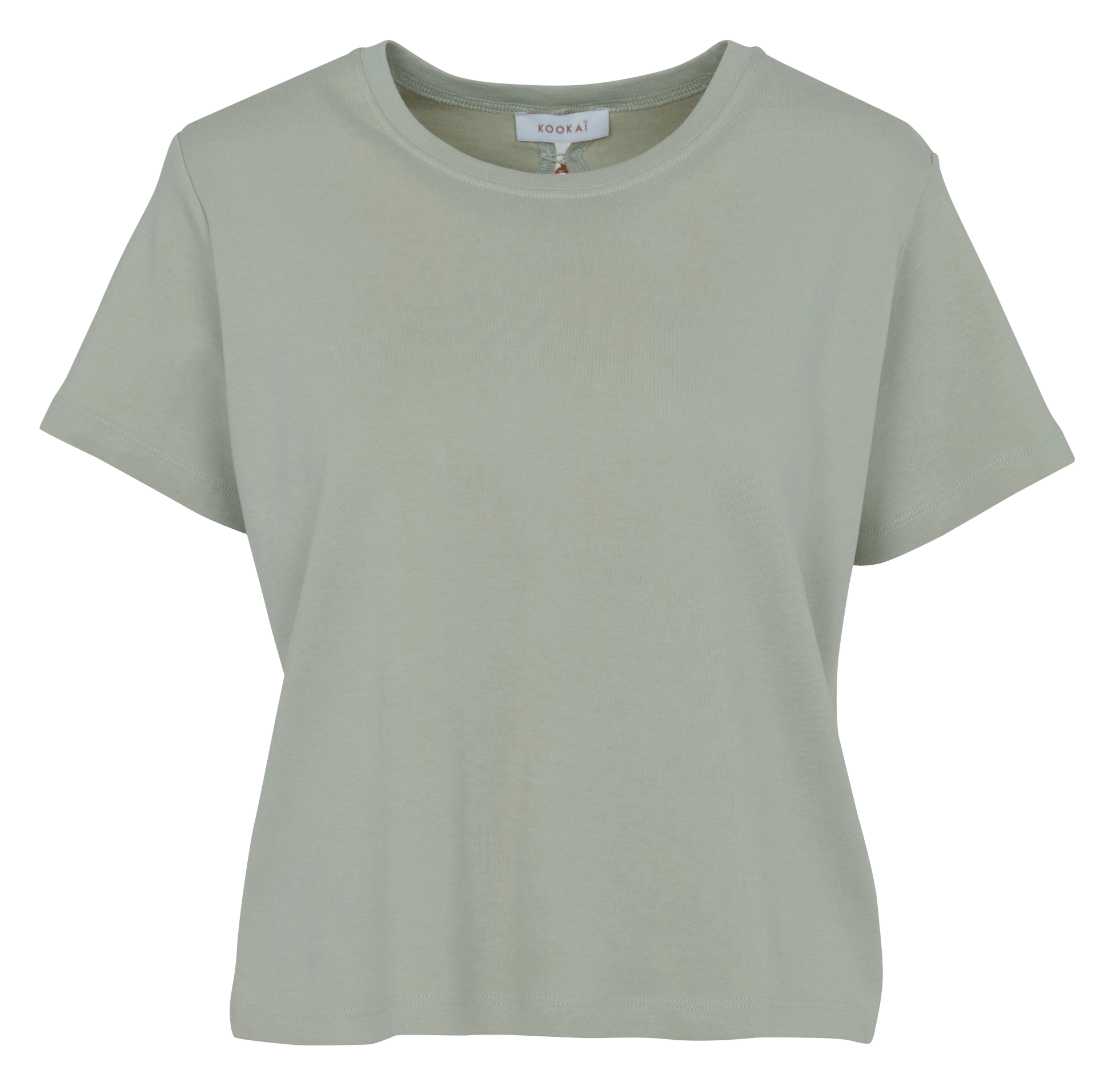 Tee-shirt droit uni à dos boutonné KOOKAI Vert