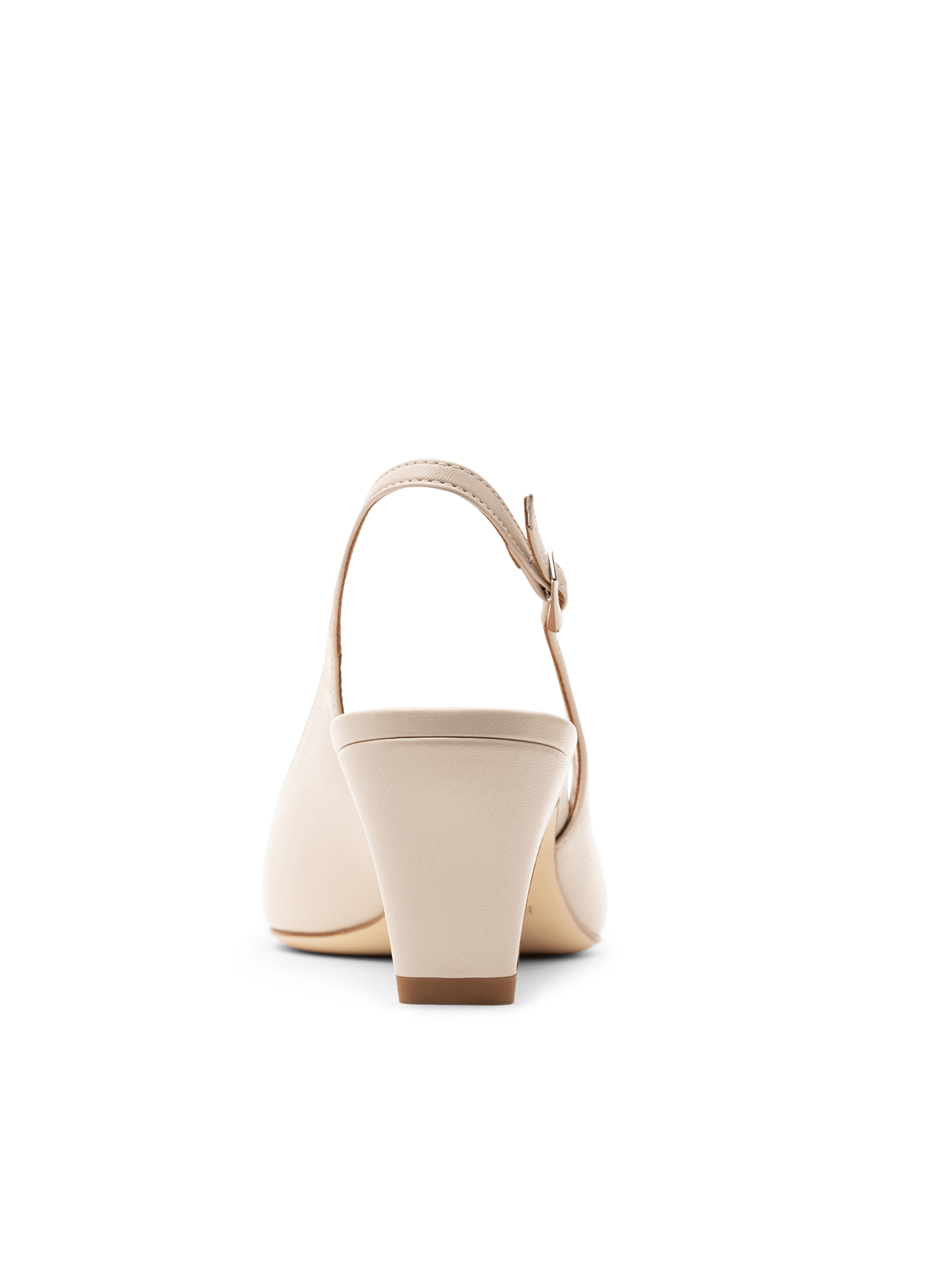 Slingback en cuir nappa latte PARALLELE PARIS Blanc