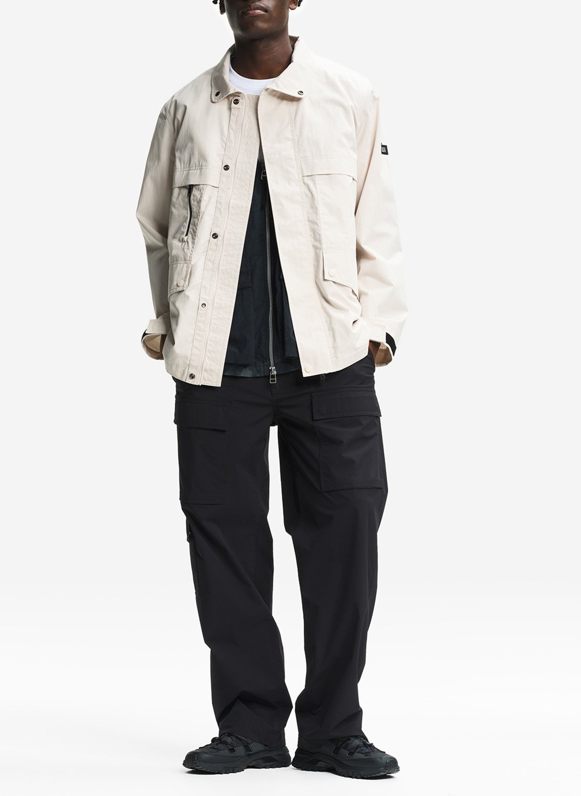 Straight high-neck solid parka AIGLE Beige