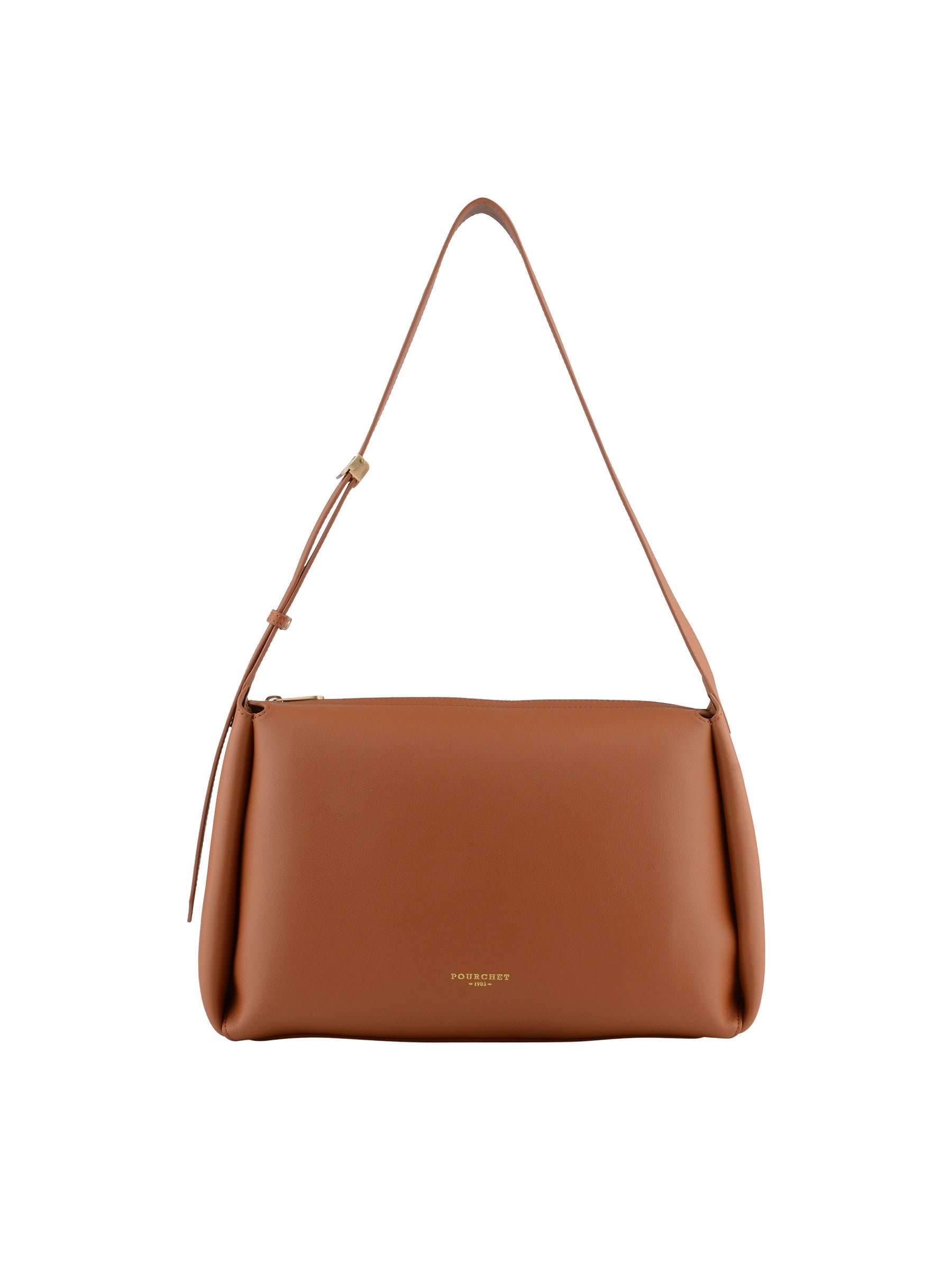 Sac porté épaule en cuir de vachette POURCHET