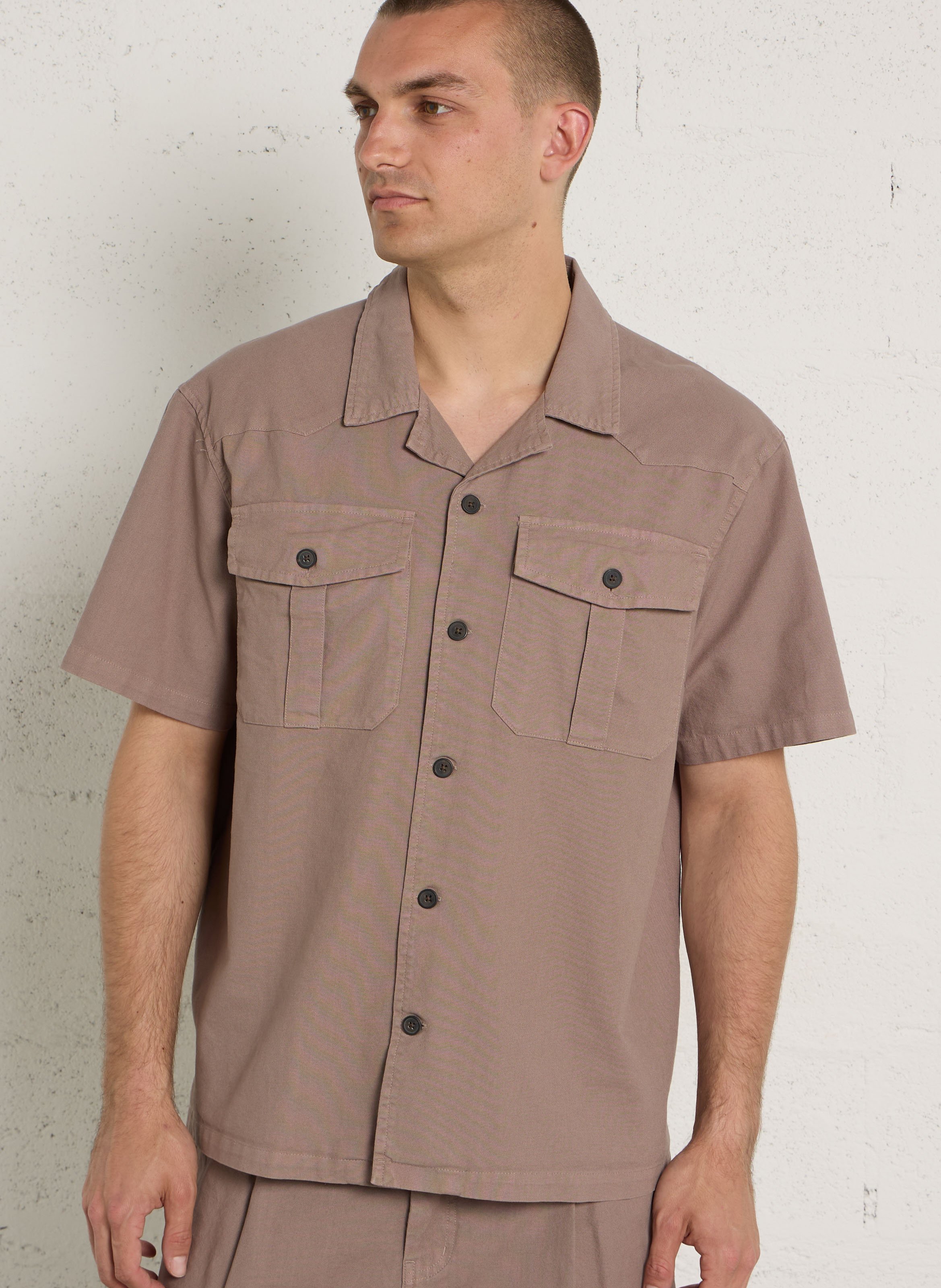 Oversized cotton shirt SOLID Grey