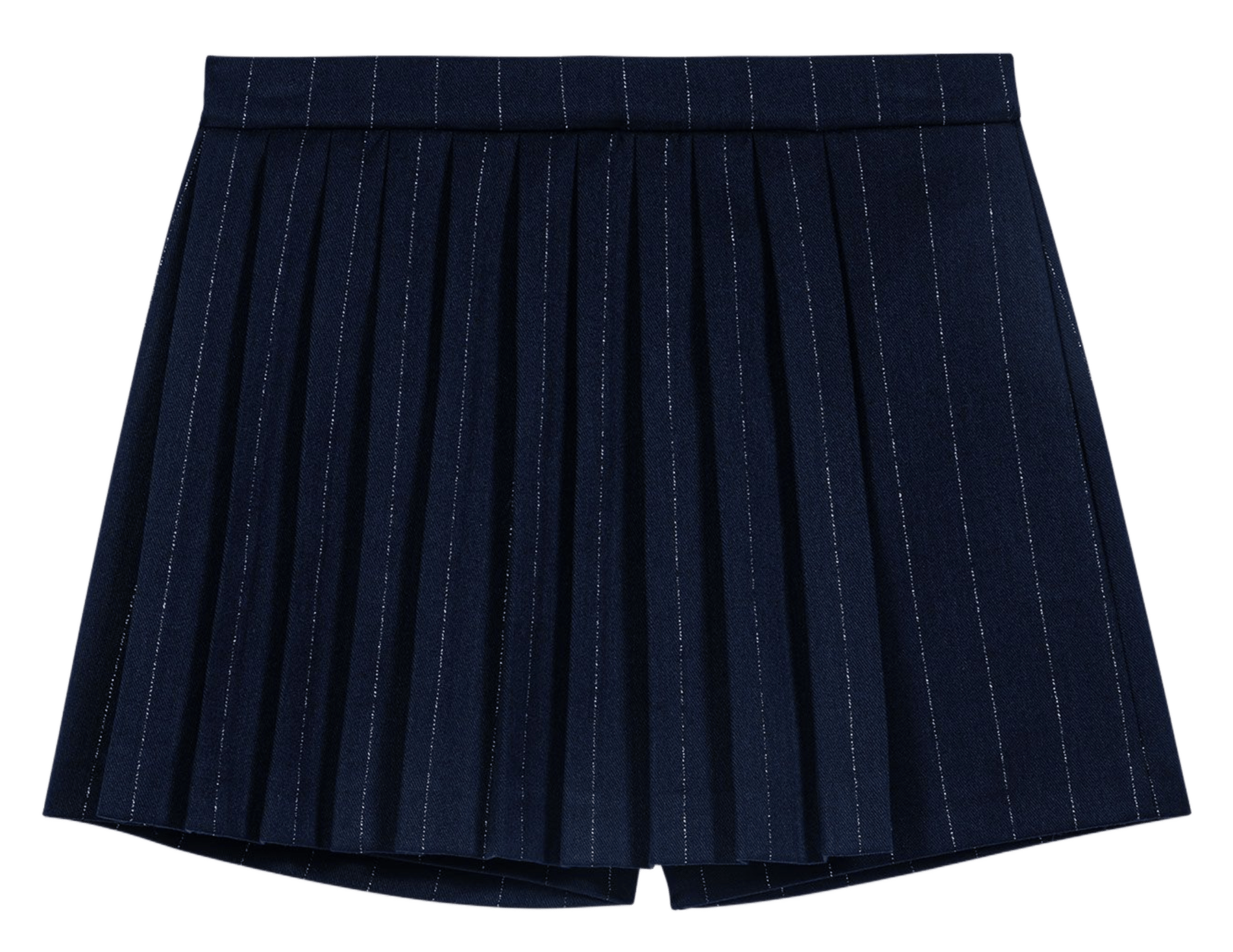 Korte rok met fijne strepen MAJE Blauw