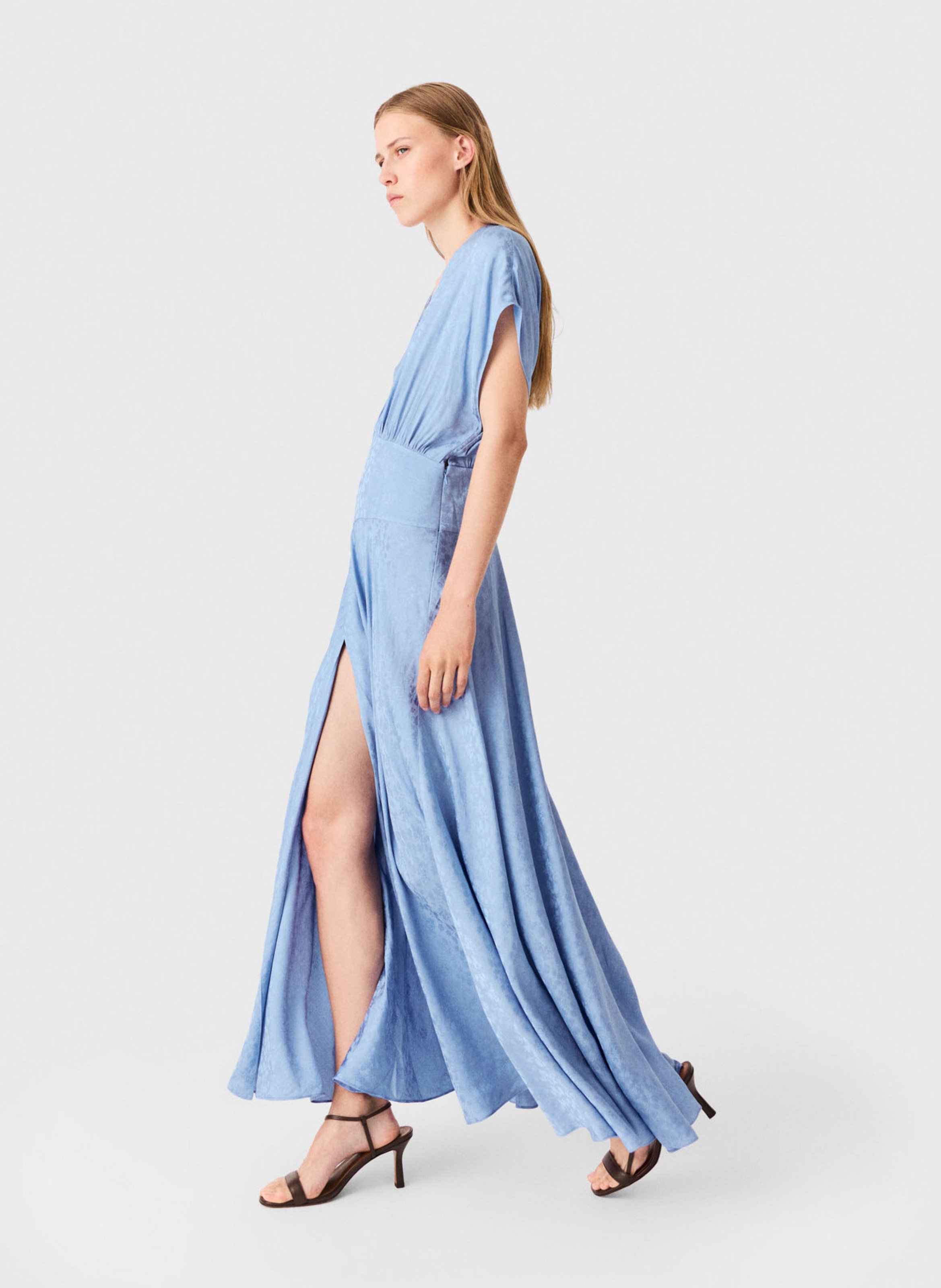Long flared dress MAJE Blue