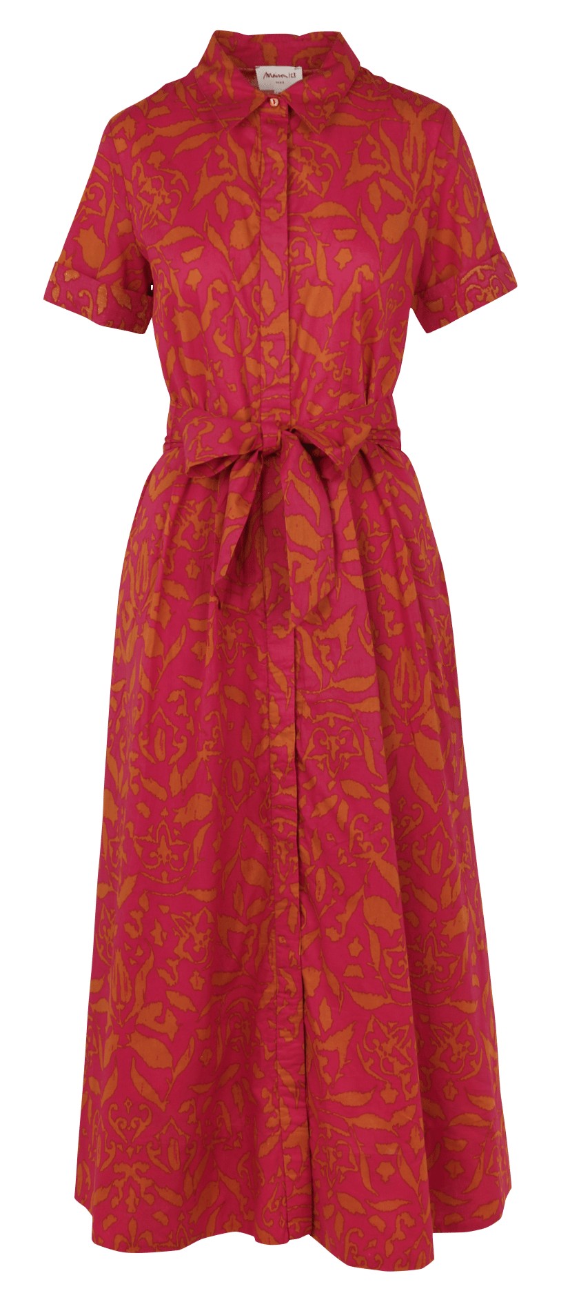 Robe midi à imprimé en coton MAISON 123 Rose