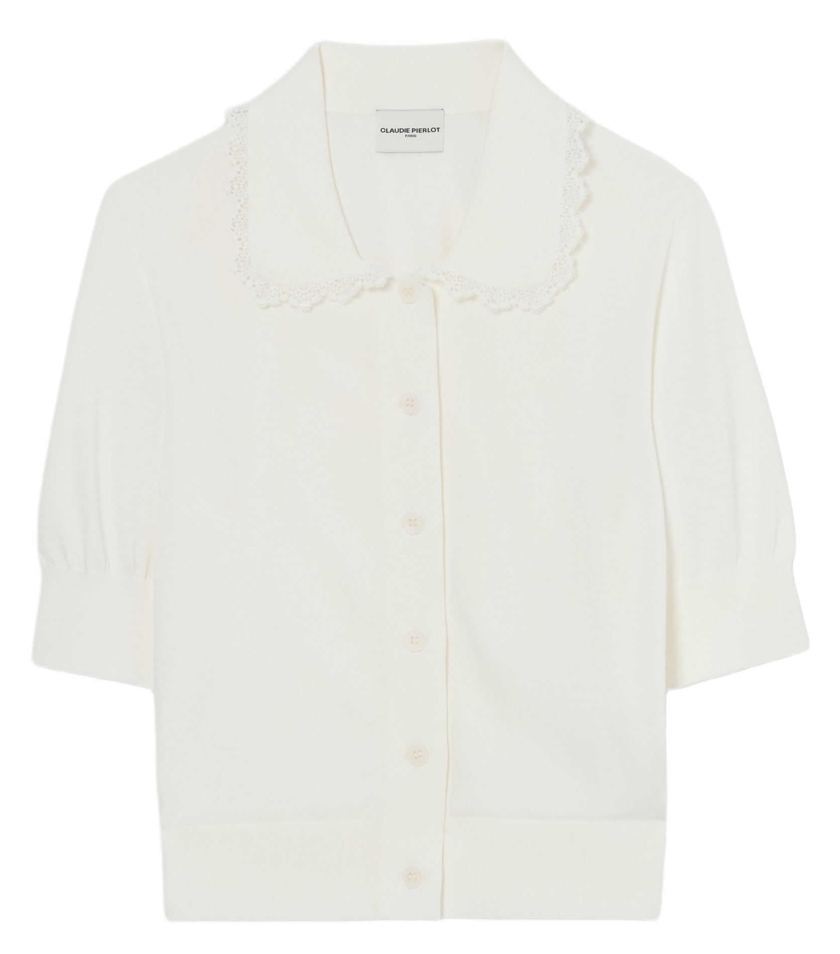Cardigan ajusté col claudine | Beige CLAUDIE PIERLOT Femme