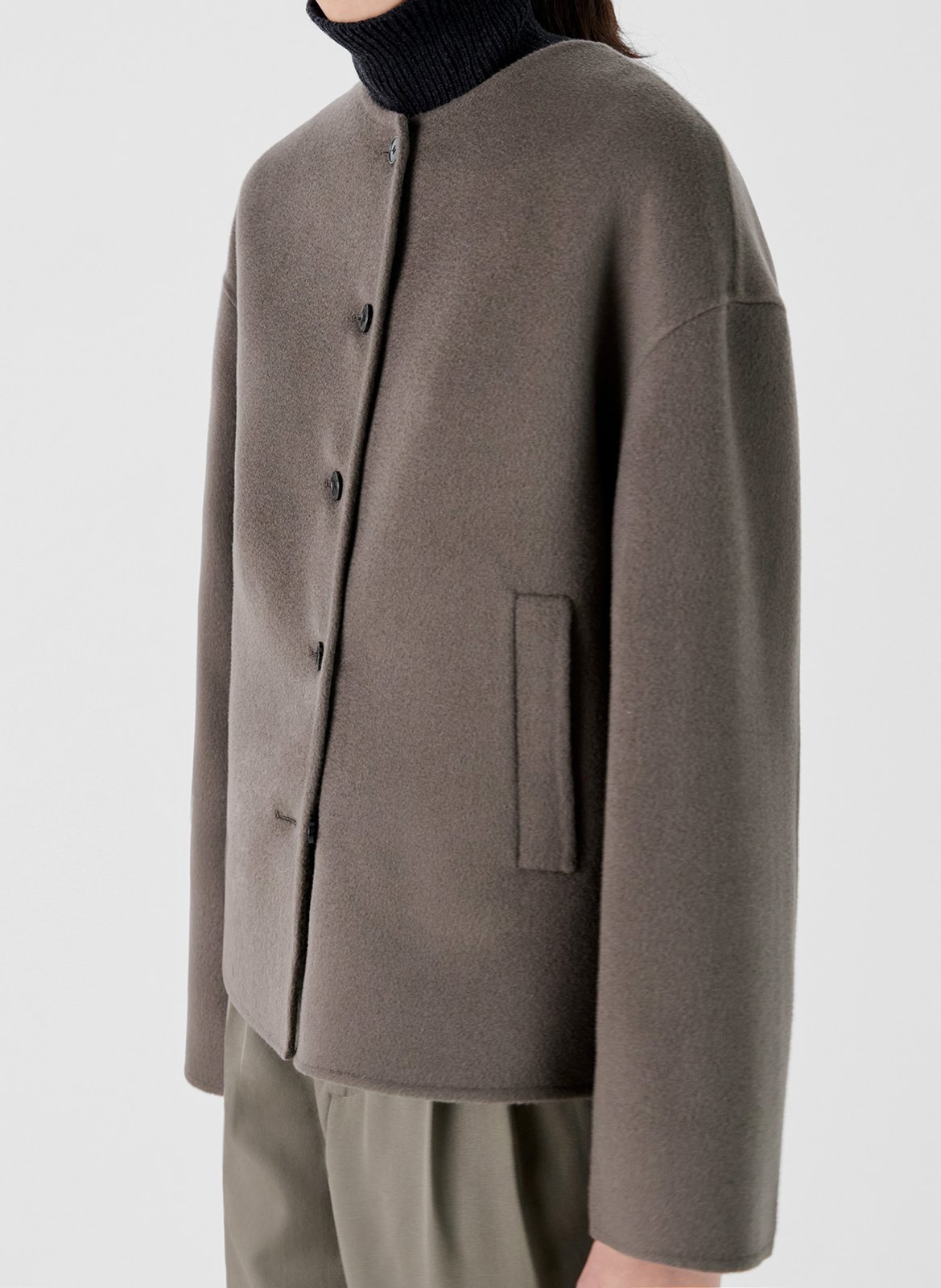Ronde hals vest van wol en kasjmier MASSCOB Bruin