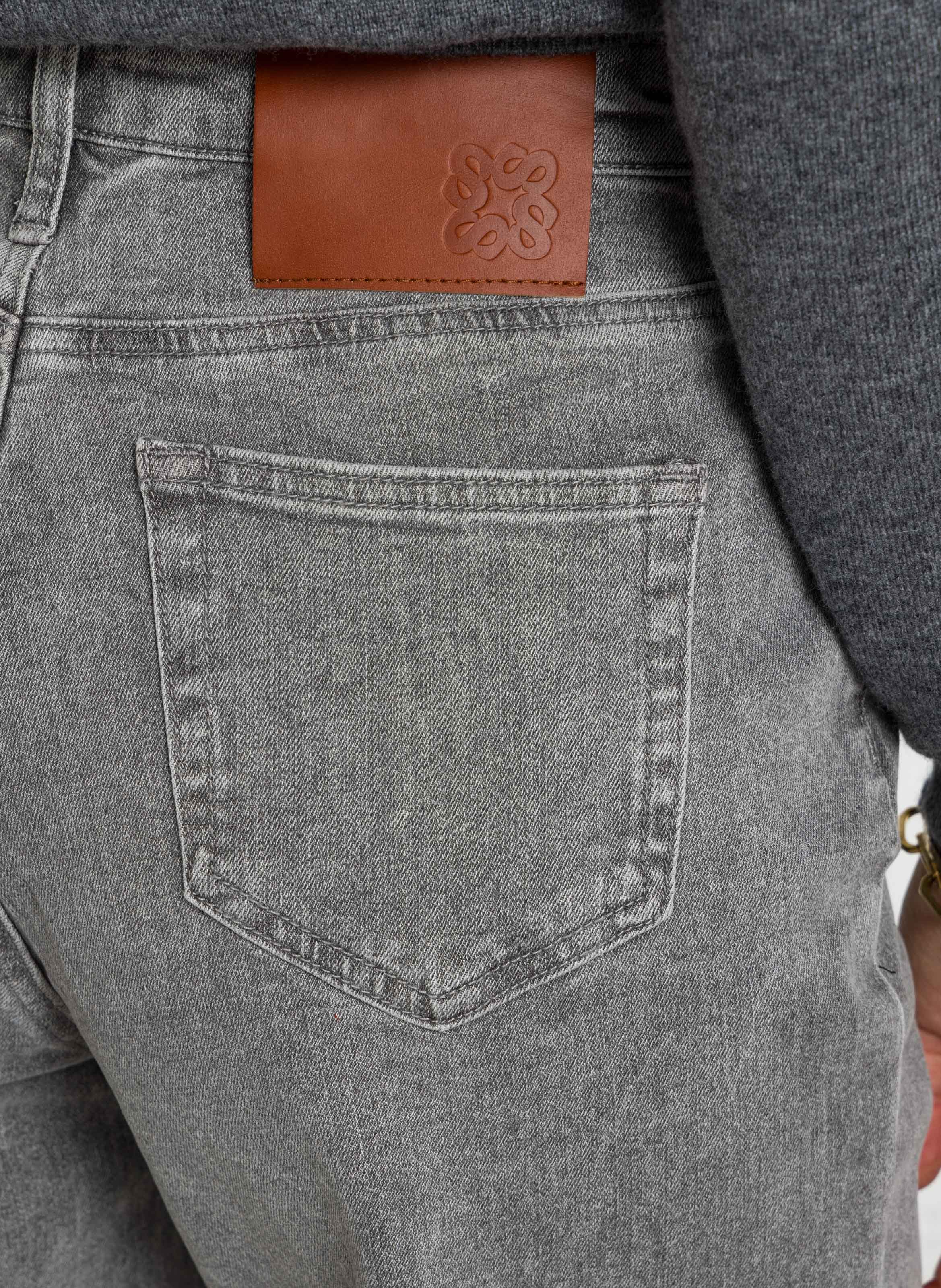 Cotton-blend straight-leg jeans SUNCOO Grey