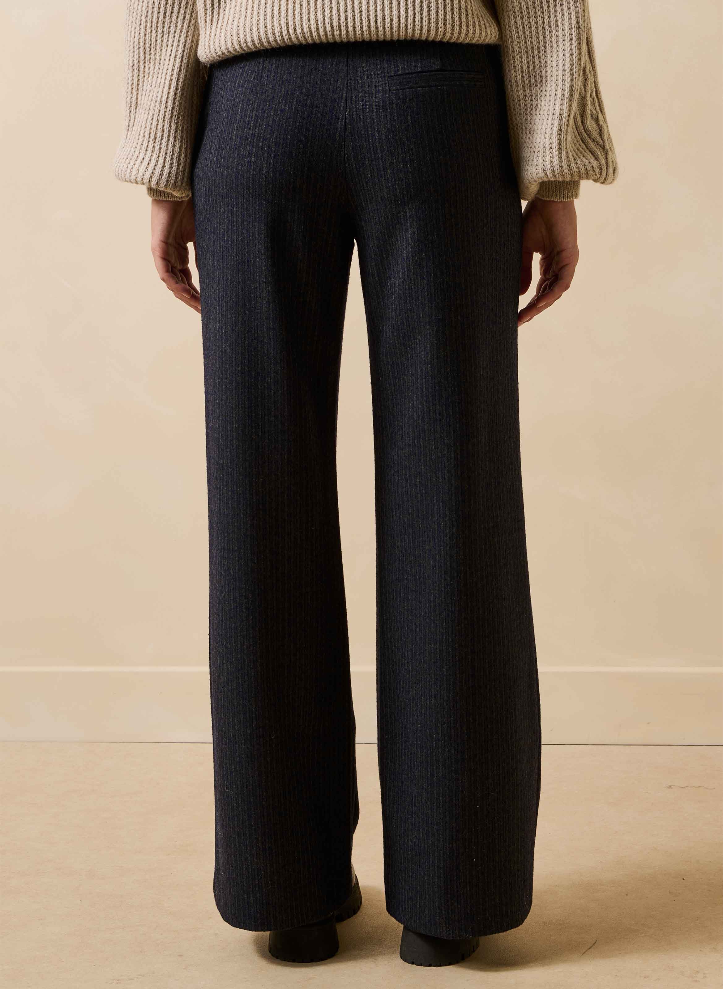 Rechte, gestreepte broek LA FEE MARABOUTEE Grijs