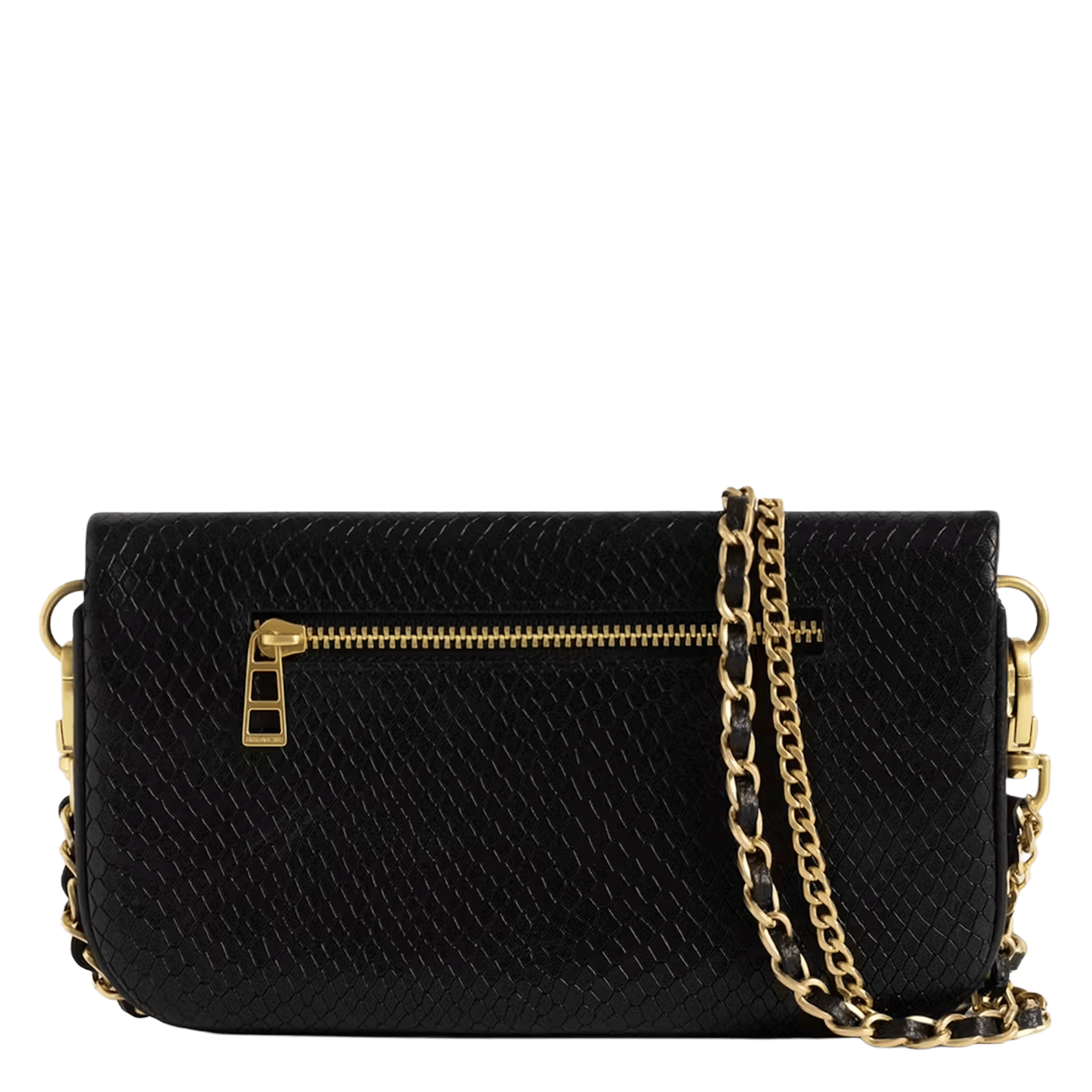 Sac bandoulière effet python en cuir ZADIG&VOLTAIRE Noir