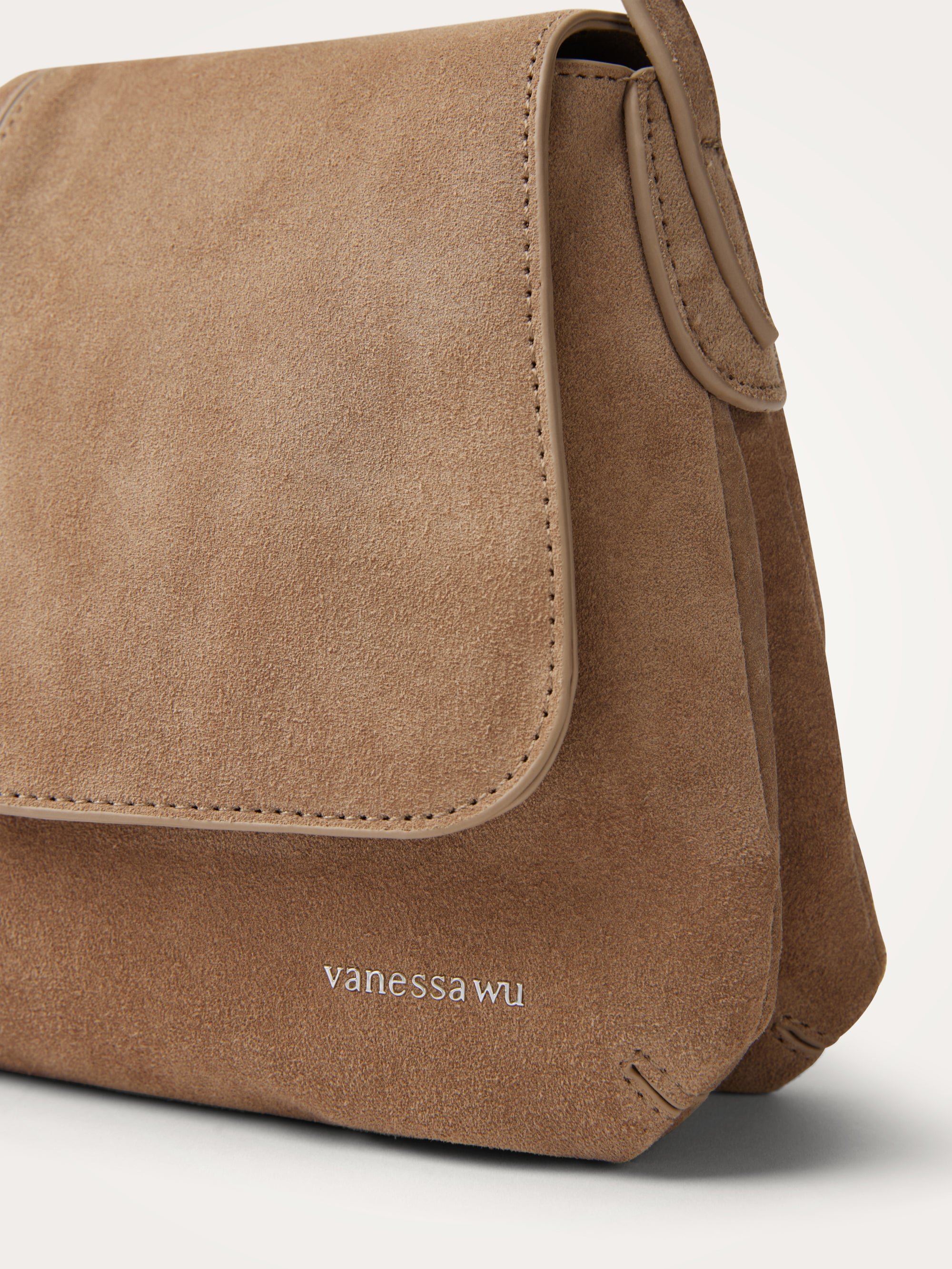 Crossbody bag with flap | Beige VANESSA WU Women