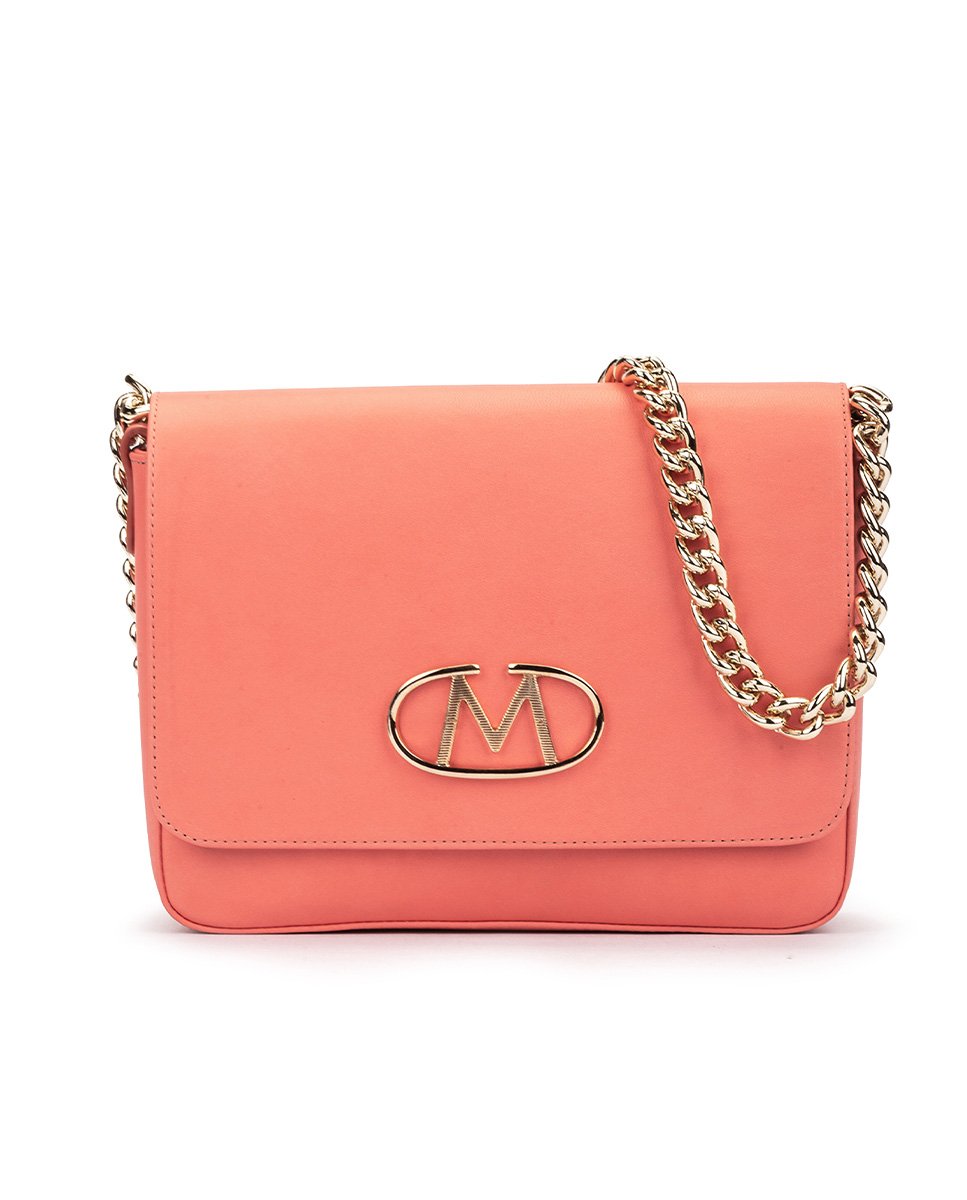 Leather shoulder bag with chain. PEDRO MIRALLES
