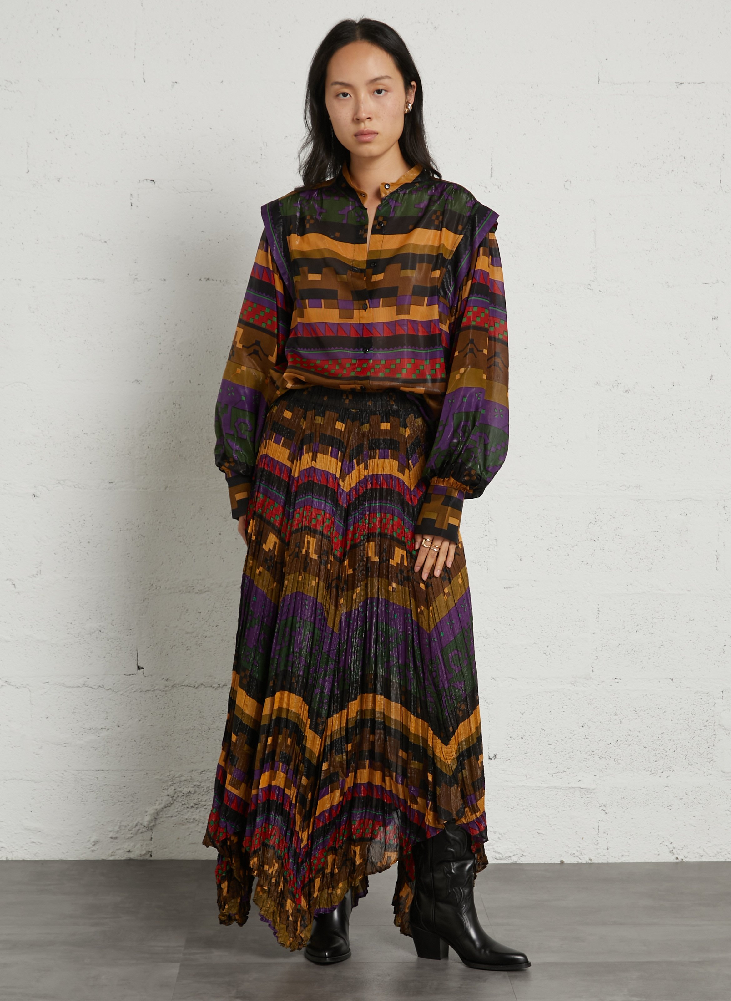 Weite Bluse mit Print MES DEMOISELLES Mehrfarbig