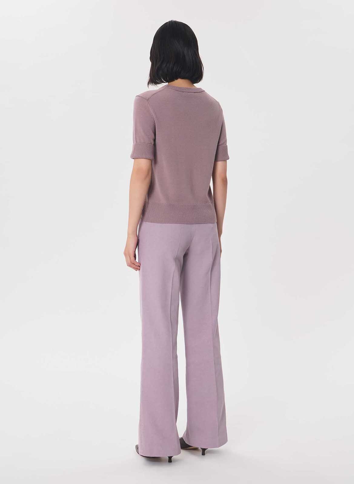 Pull droit col rond | Violet TARA JARMON Femme