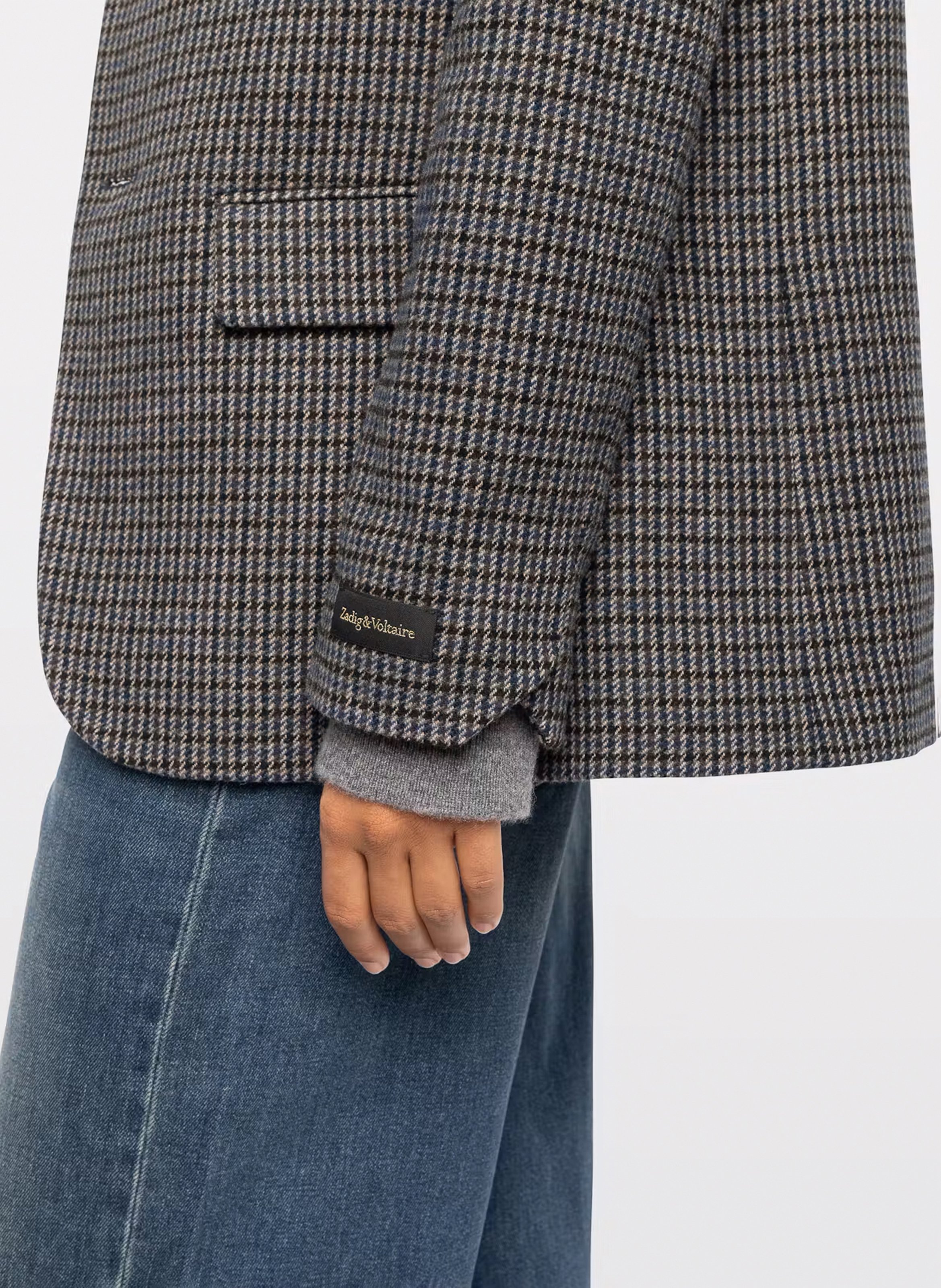 Getailleerd jasje met motief van wolmix ZADIG&VOLTAIRE Blauw