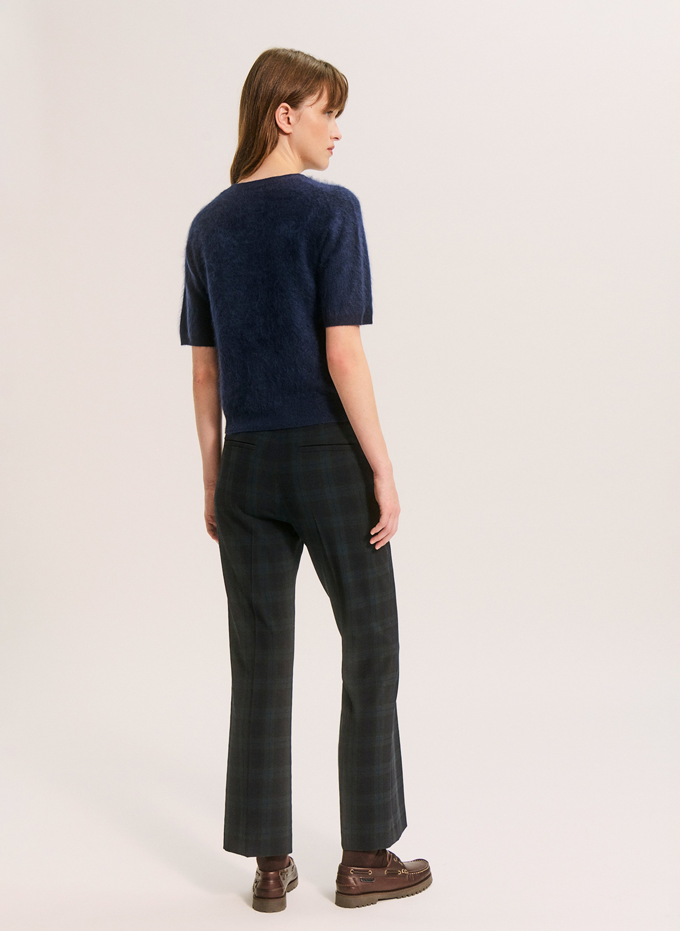 Gerade geschnittener Wollpullover PABLO Blau