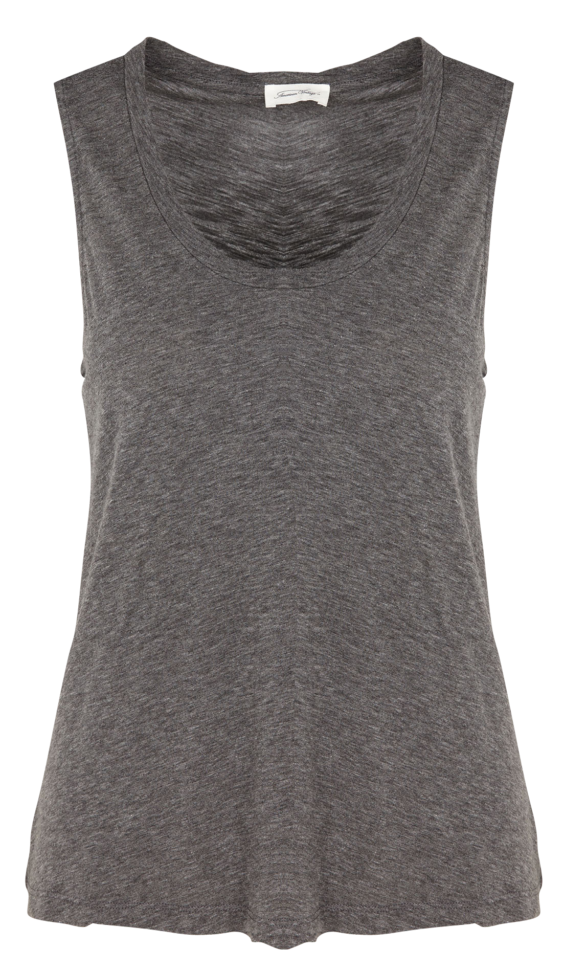 Débardeur col rond en coton mélangé AMERICAN VINTAGE Gris