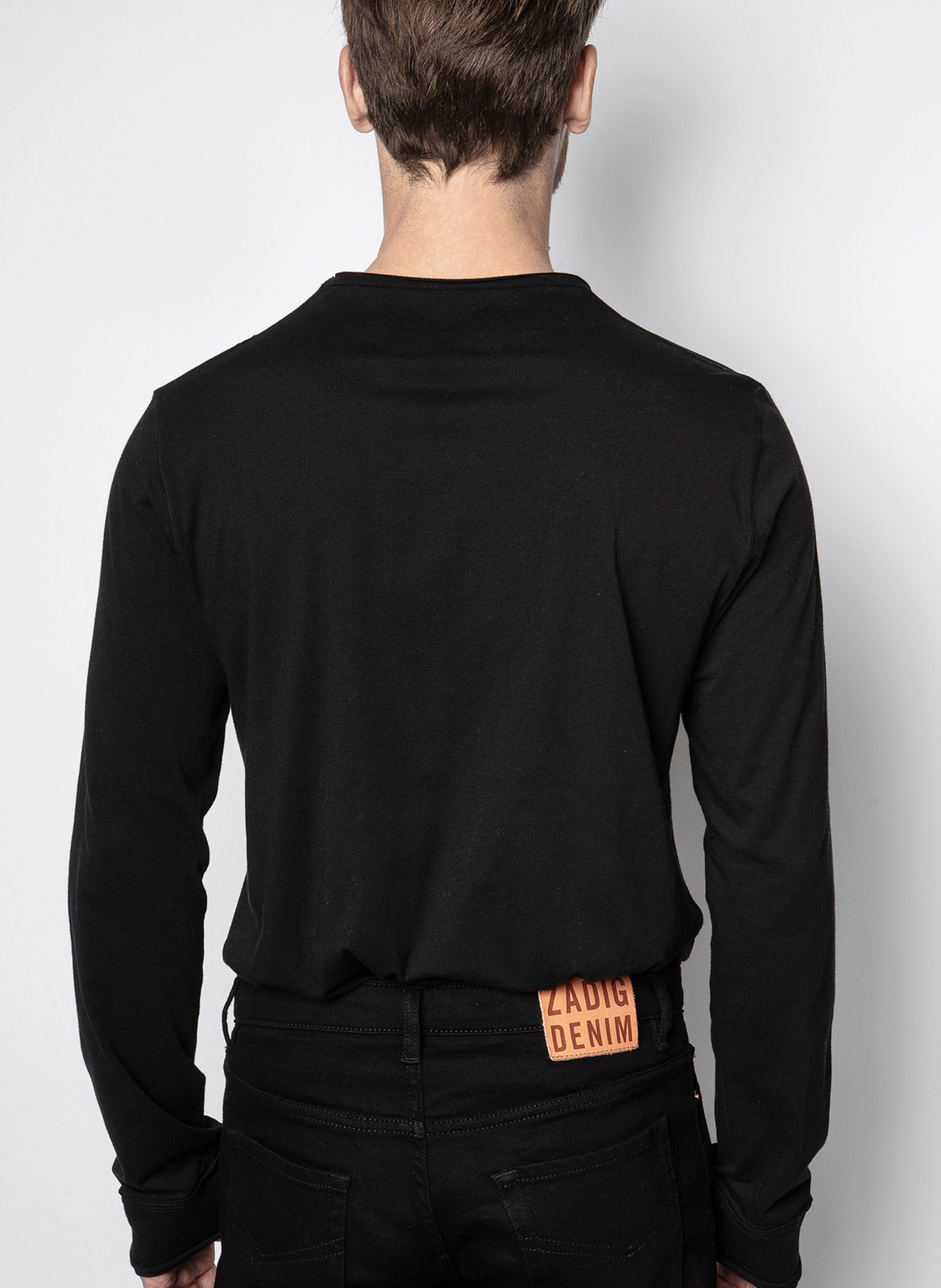 Henley-T-Shirt aus Baumwolle, Regular Fit ZADIG&VOLTAIRE Schwarz