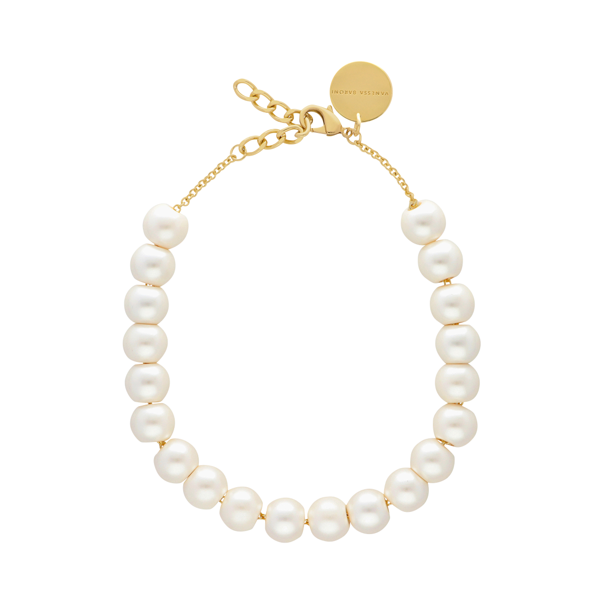 Collier à perles VANESSA BARONI Blanc