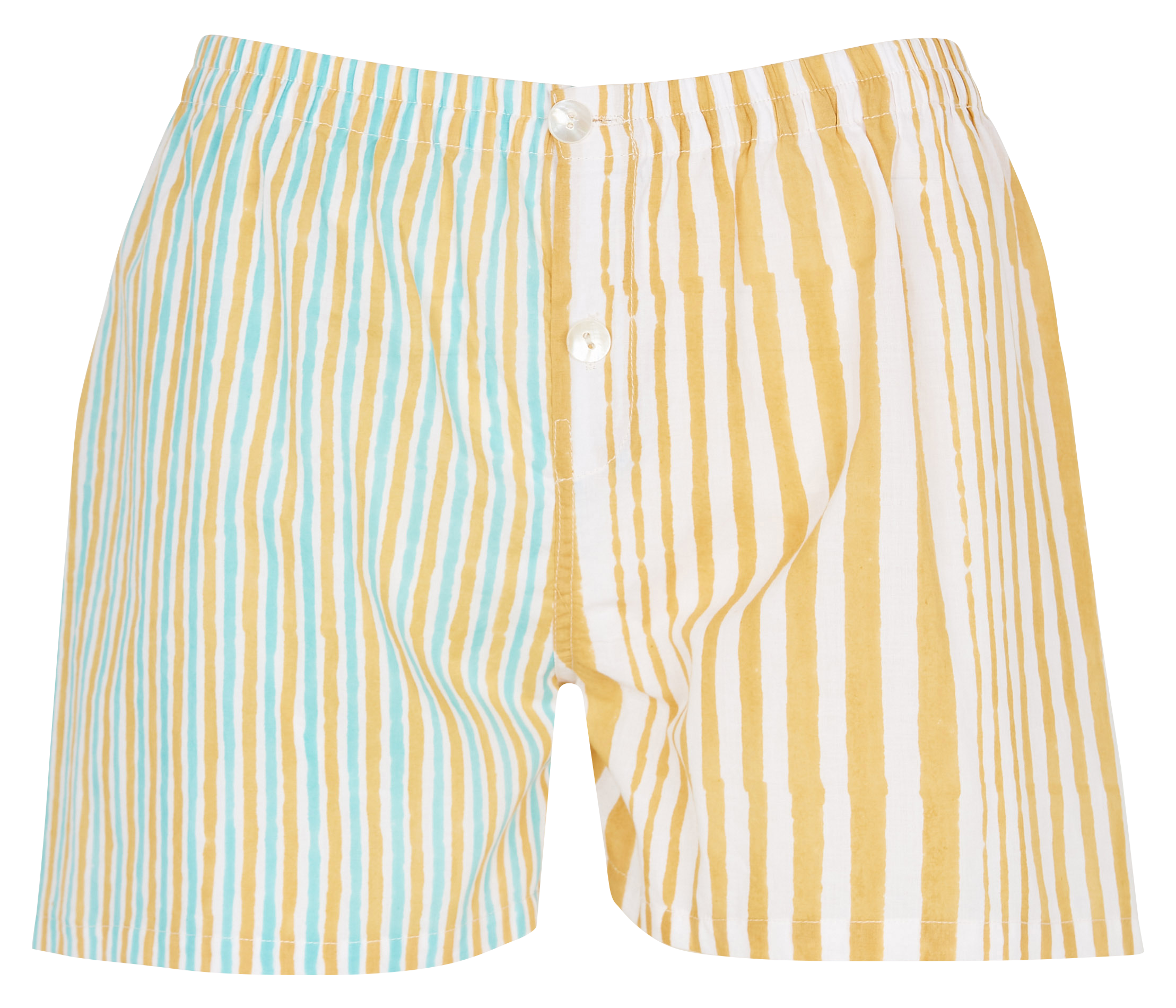 Short rayé en coton léger  V DE VINSTER Jaune