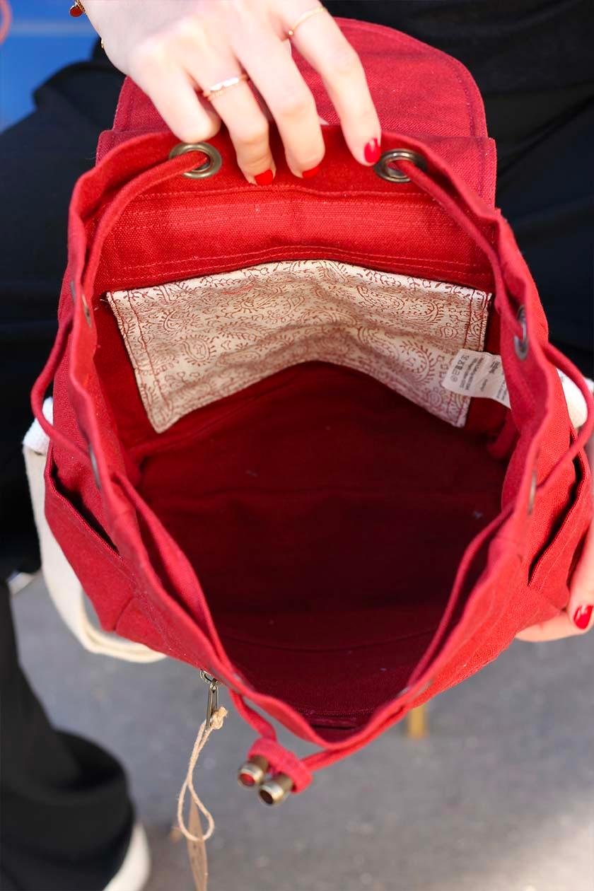Cotton backpack Red