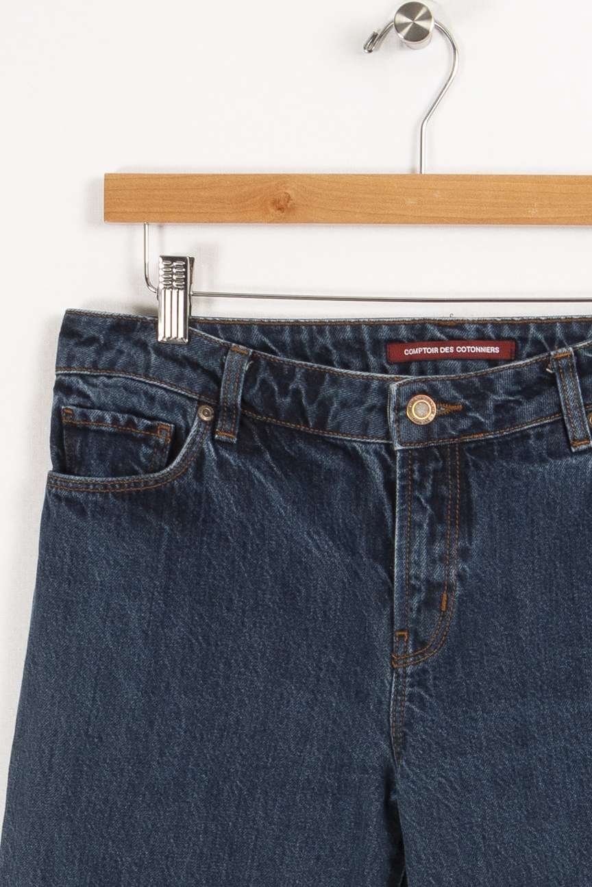Cropped slim jeans with studs COMPTOIR DES COTONNIERS - Seconde main Blue