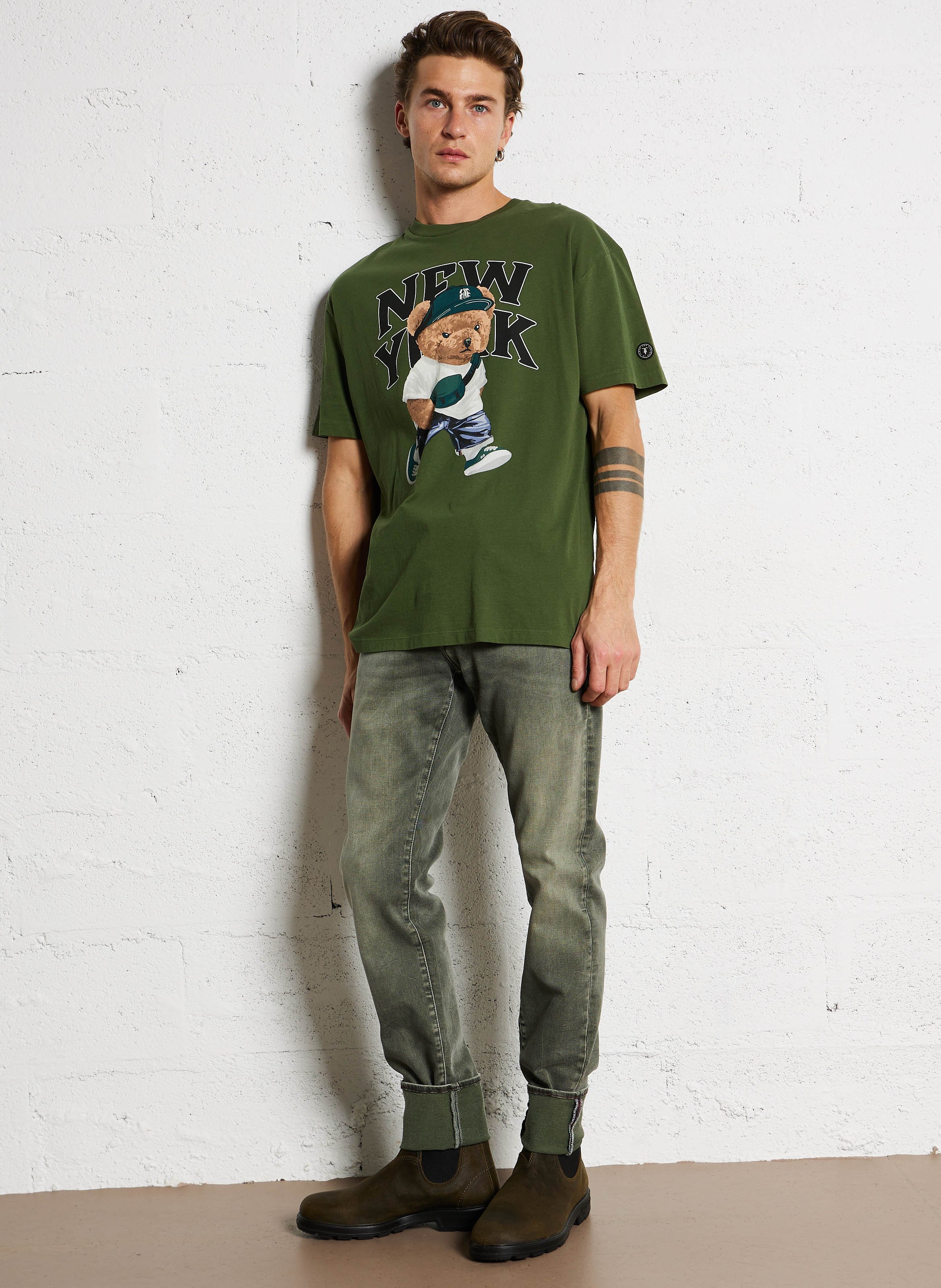 Eng anliegende Jeans aus Baumwollmischung LE TEMPS DES CERISES Grau