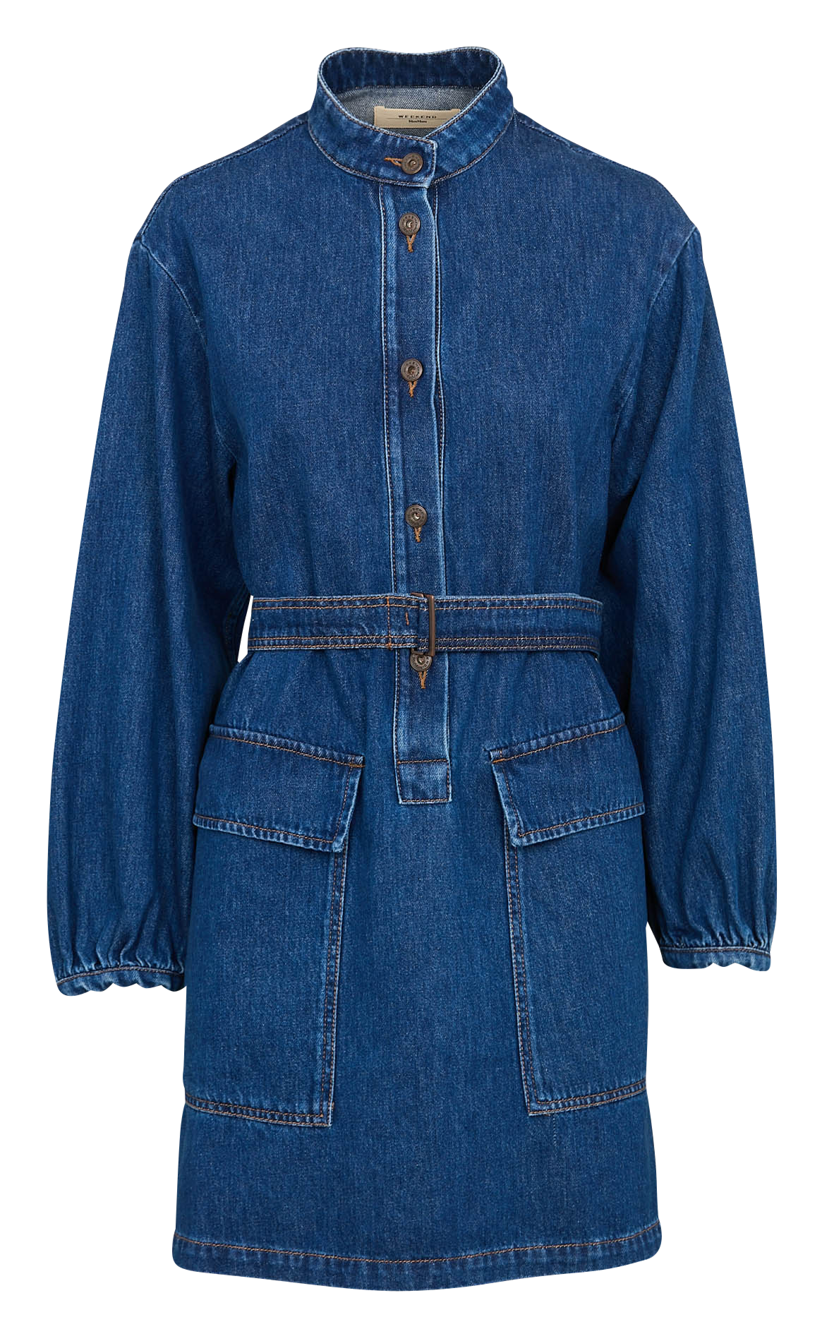 Robe courte col rond en jean MAX MARA WEEK END Bleu
