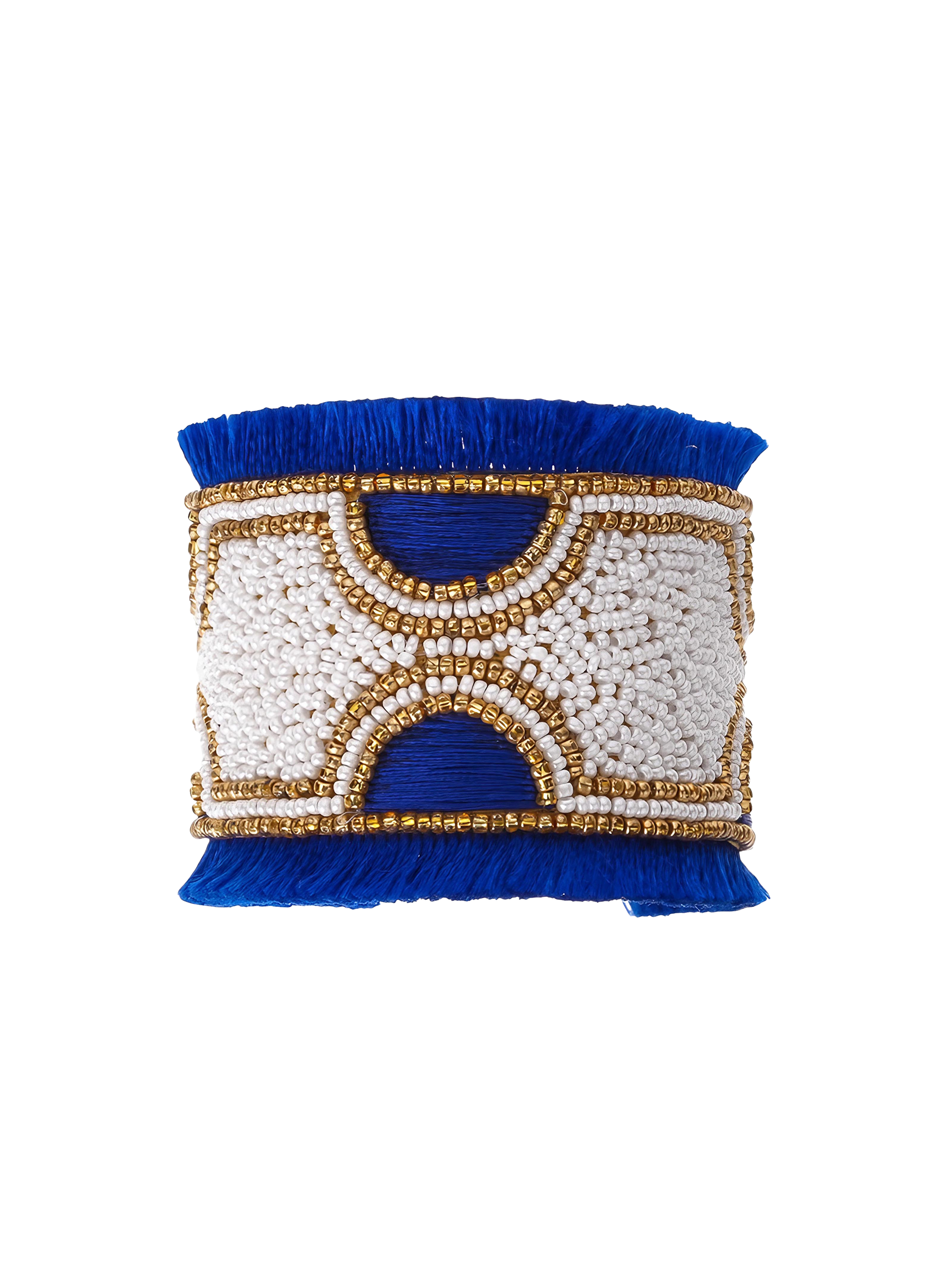 Adjustable beaded cuff HIPANEMA Blue
