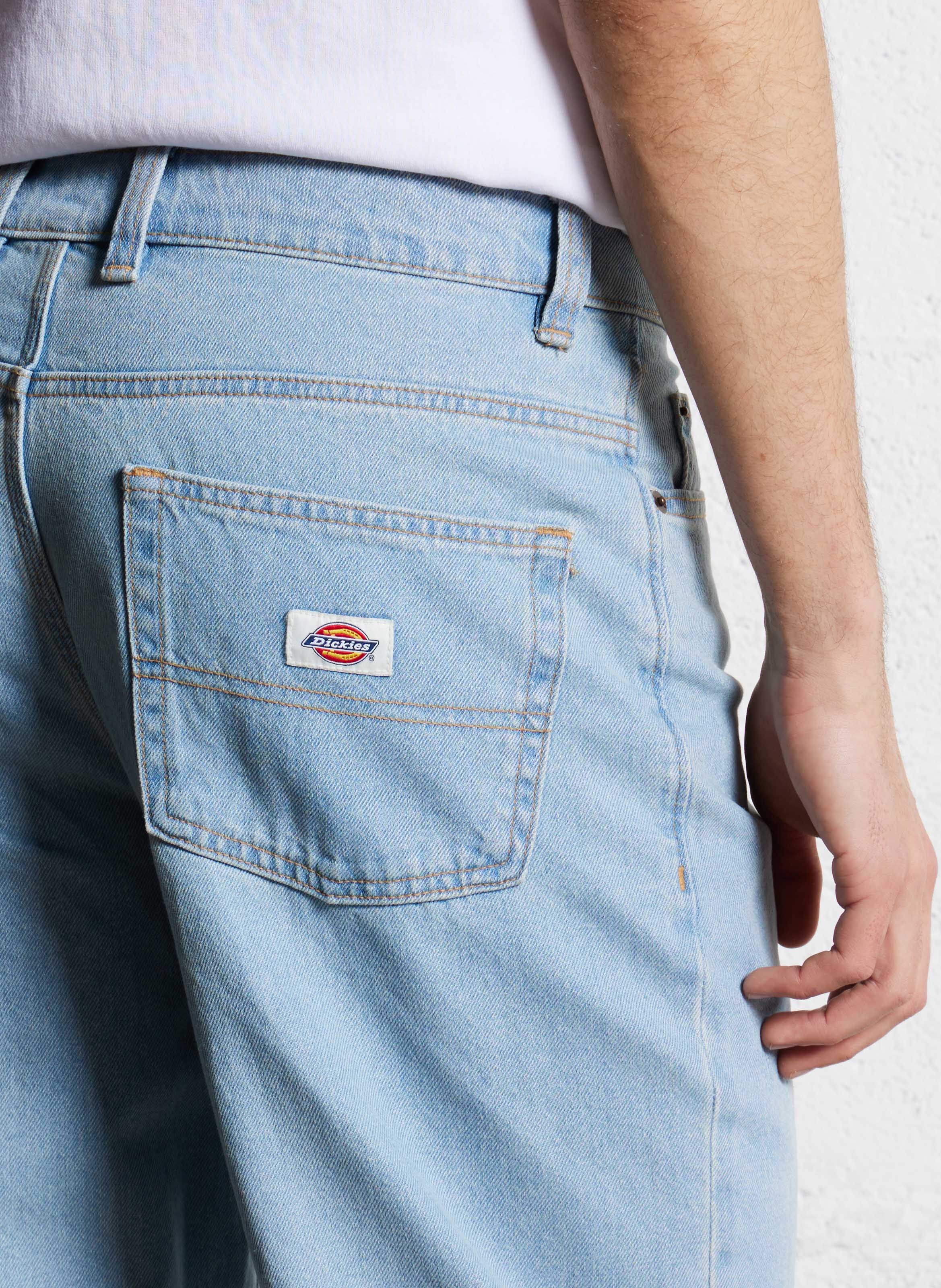 Jean droit en coton DICKIES Bleu
