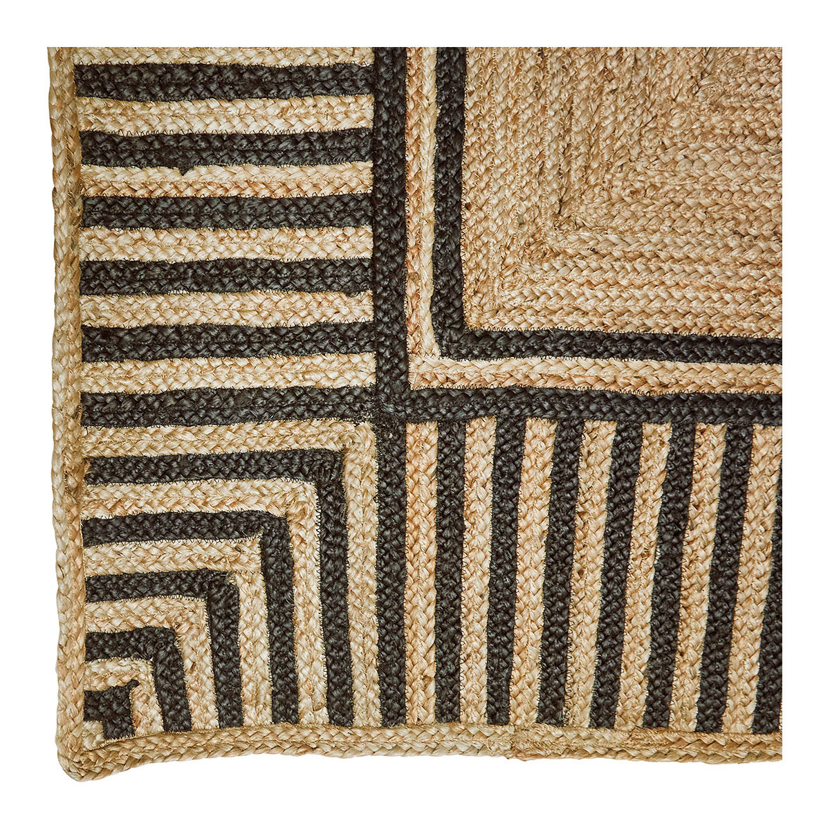 Tapis en jute Noir