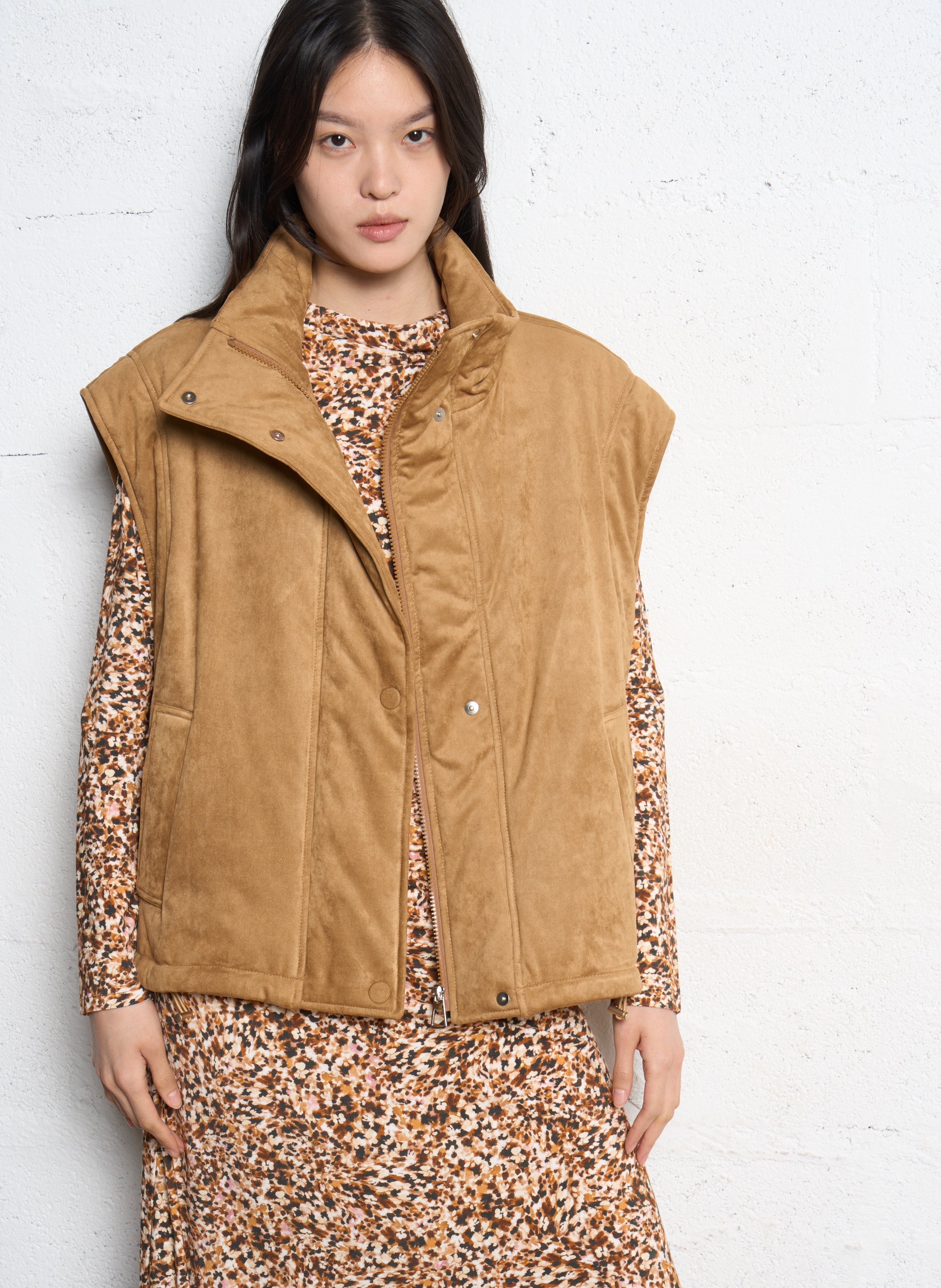 Veste oversize col montant SUNCOO Beige