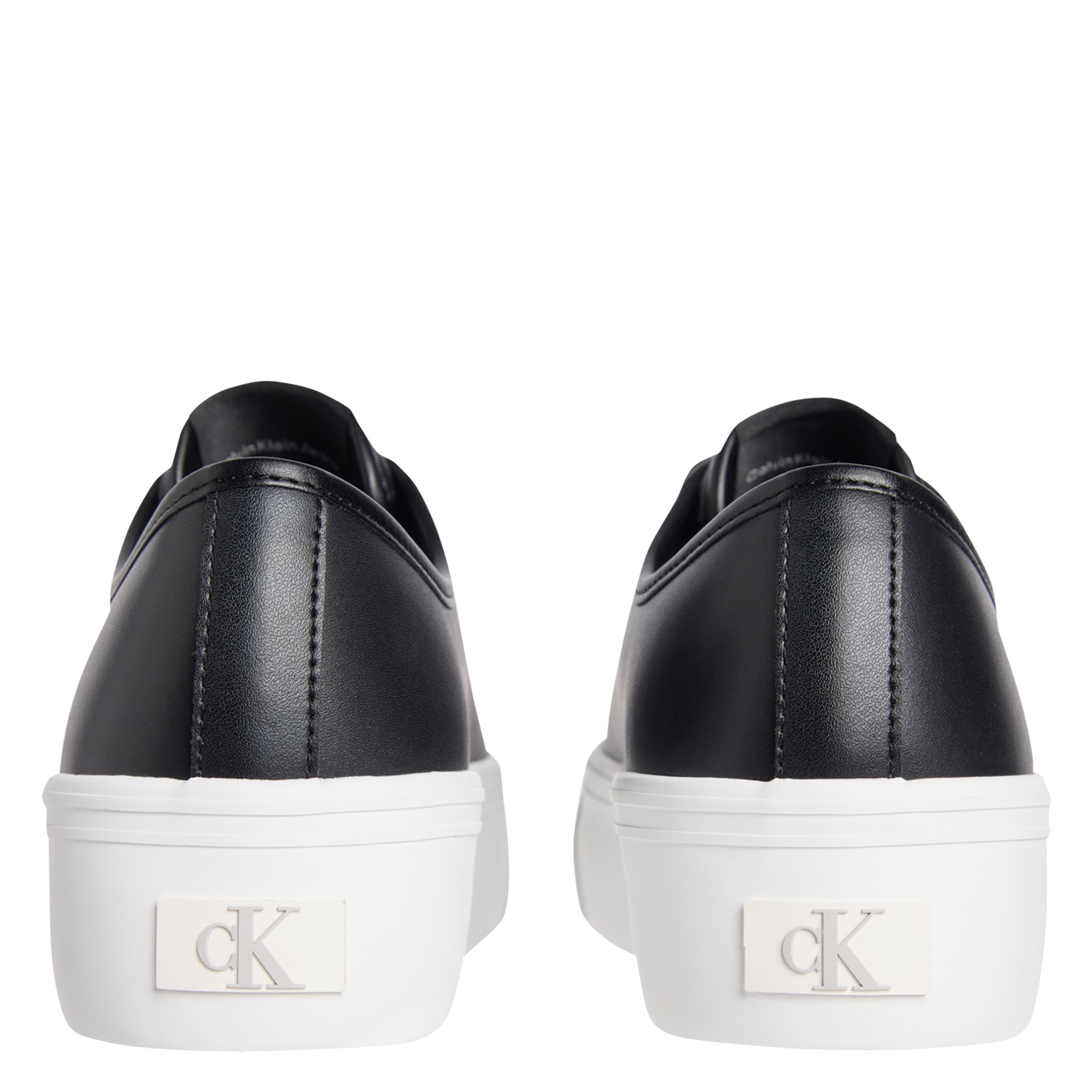 Baskets basses à lacets en cuir CALVIN KLEIN Noir