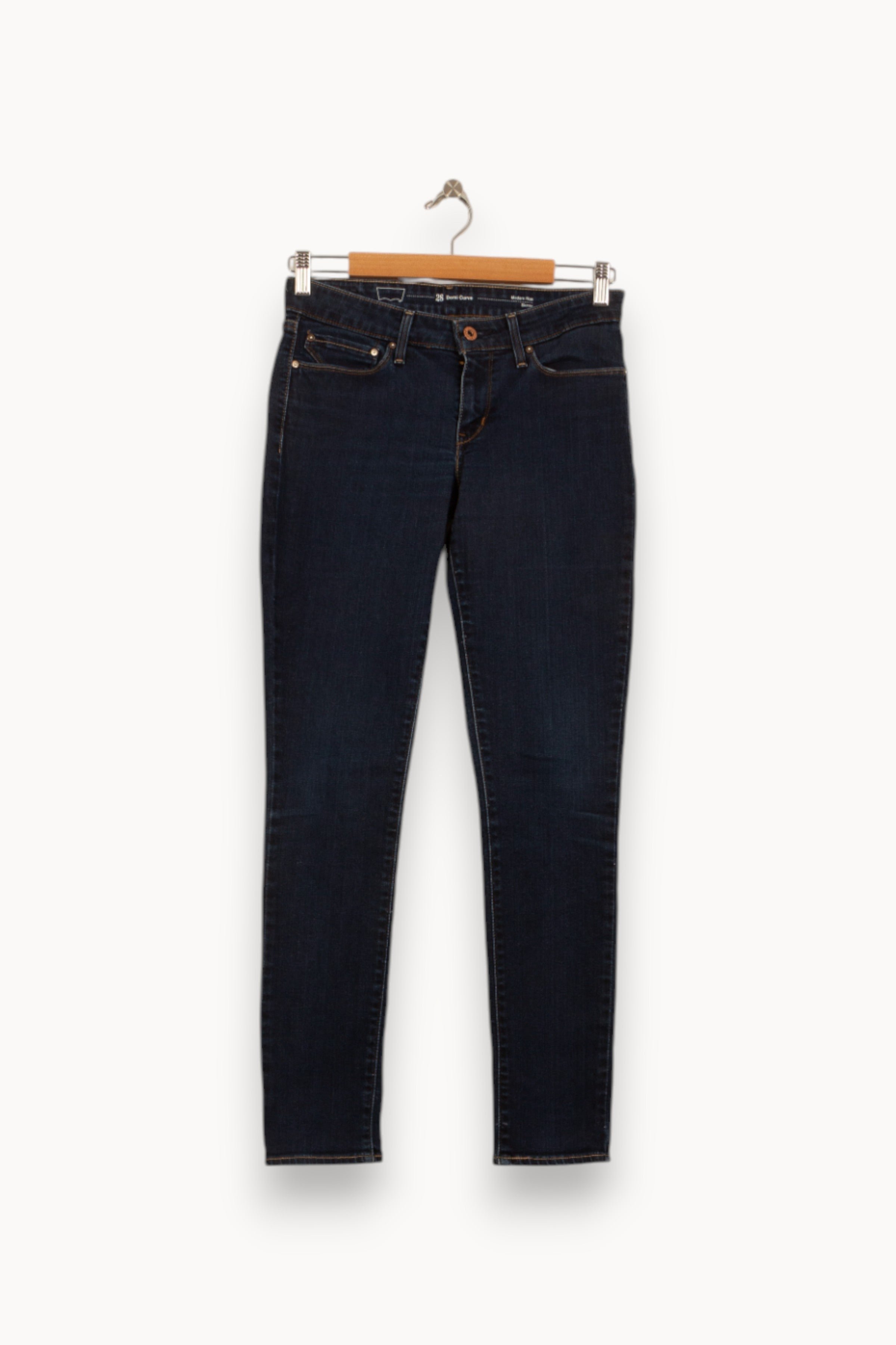 Cropped slim jeans with studs LEVI'S - Seconde main Blue
