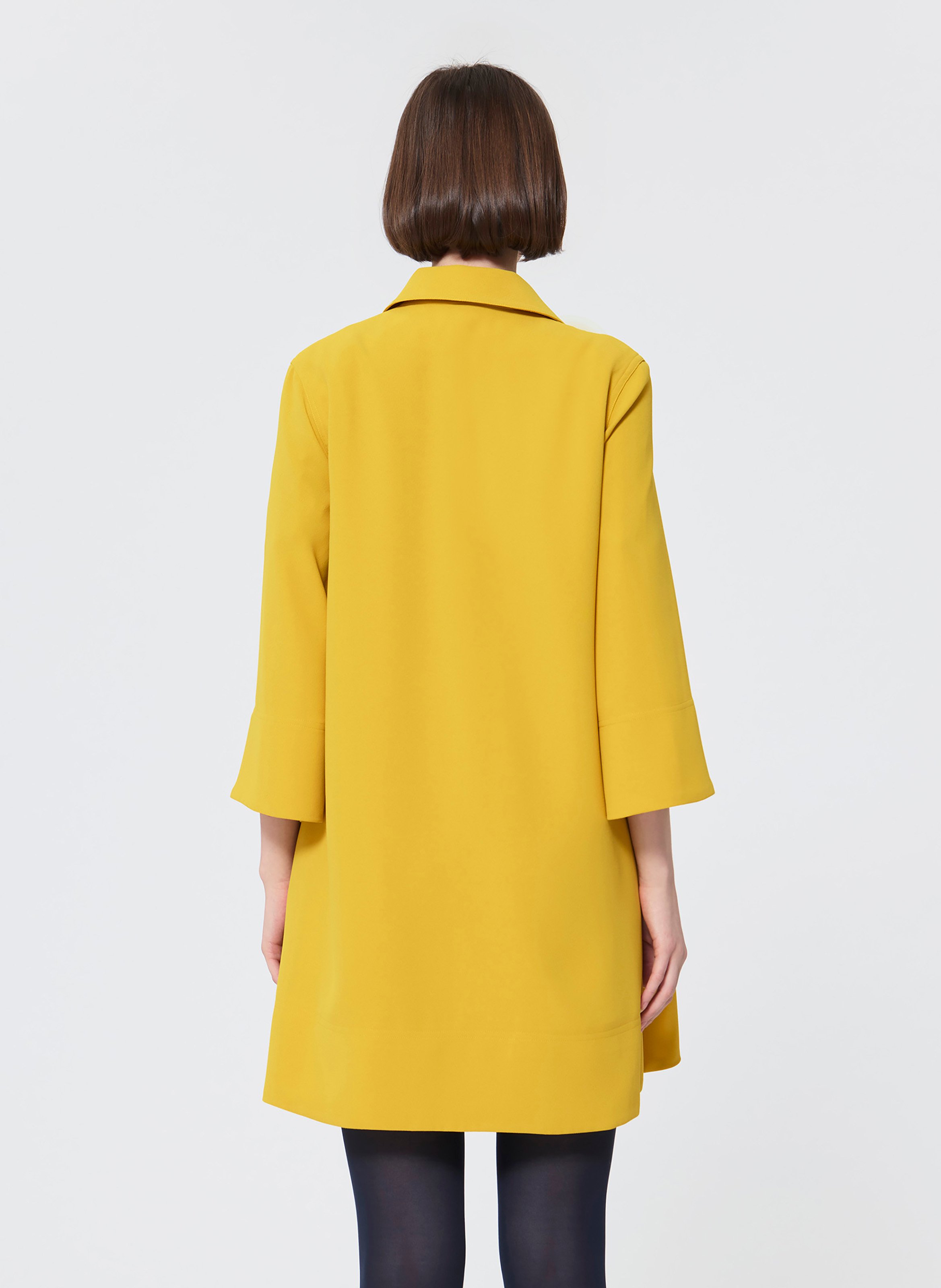 Short straight dress with 3/4 flared sleeves TARA JARMON Yellow