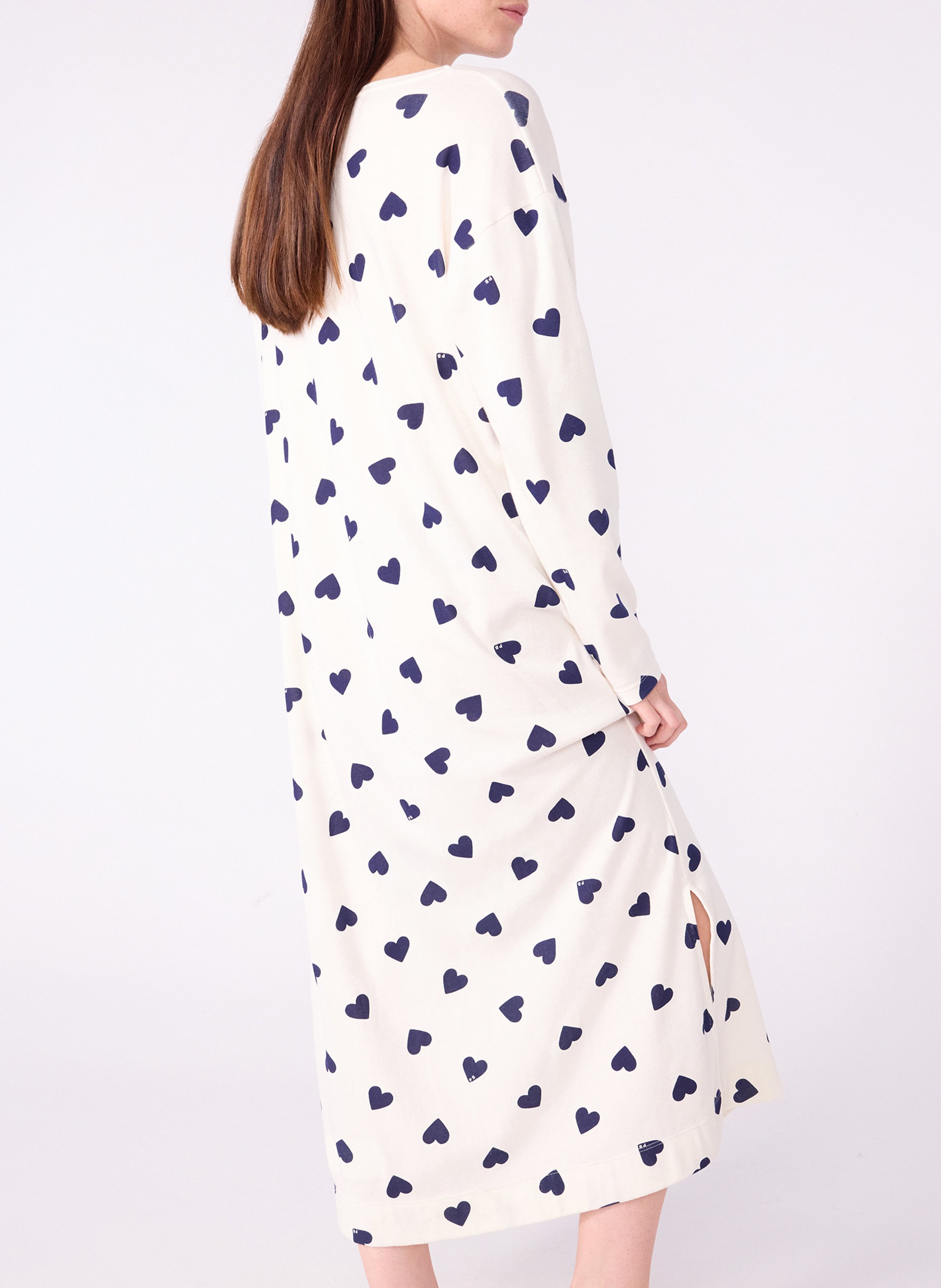 Printed cotton pajama dress PETIT BATEAU Beige
