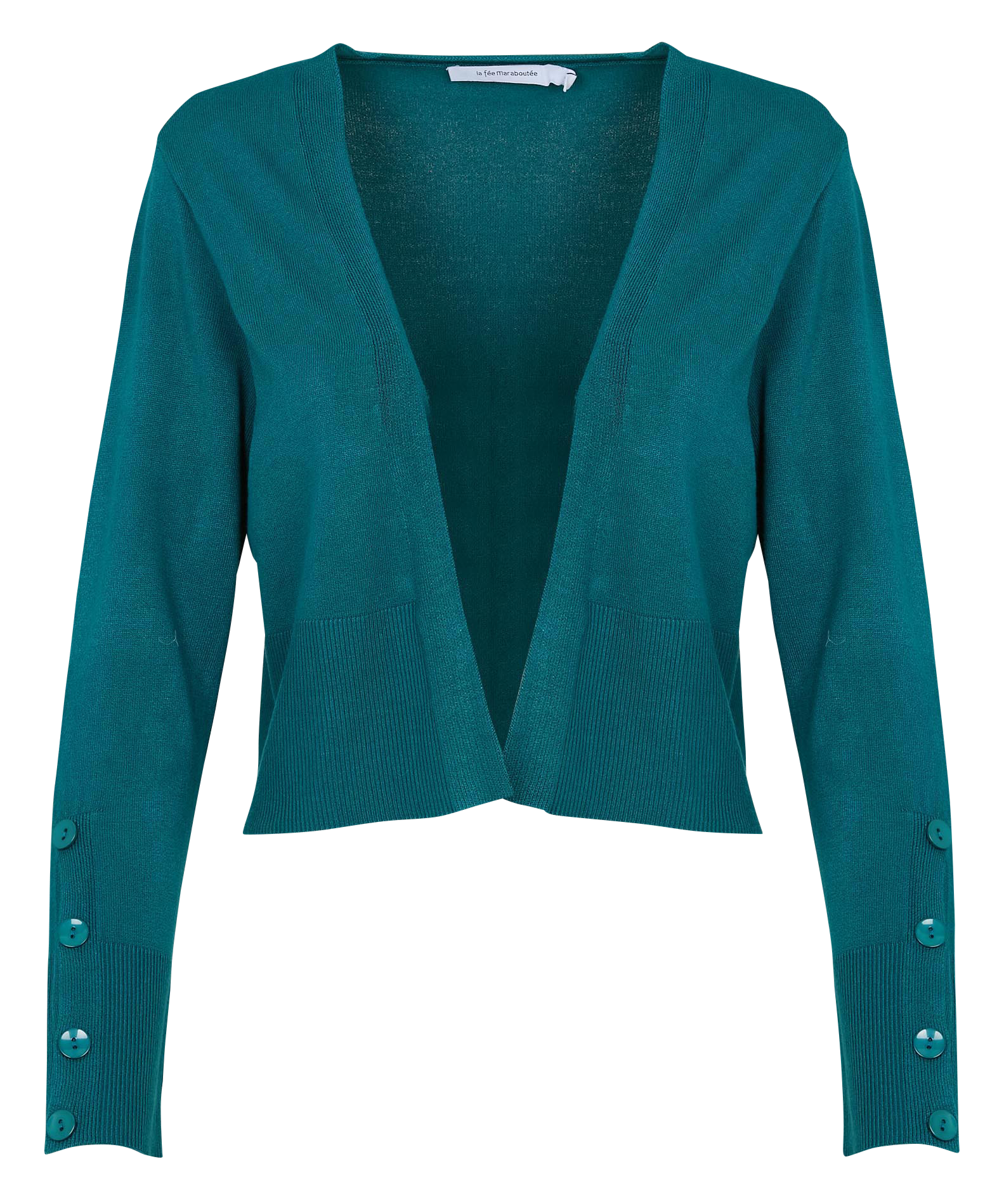 Korte rechte dunne vest LA FEE MARABOUTEE Groen