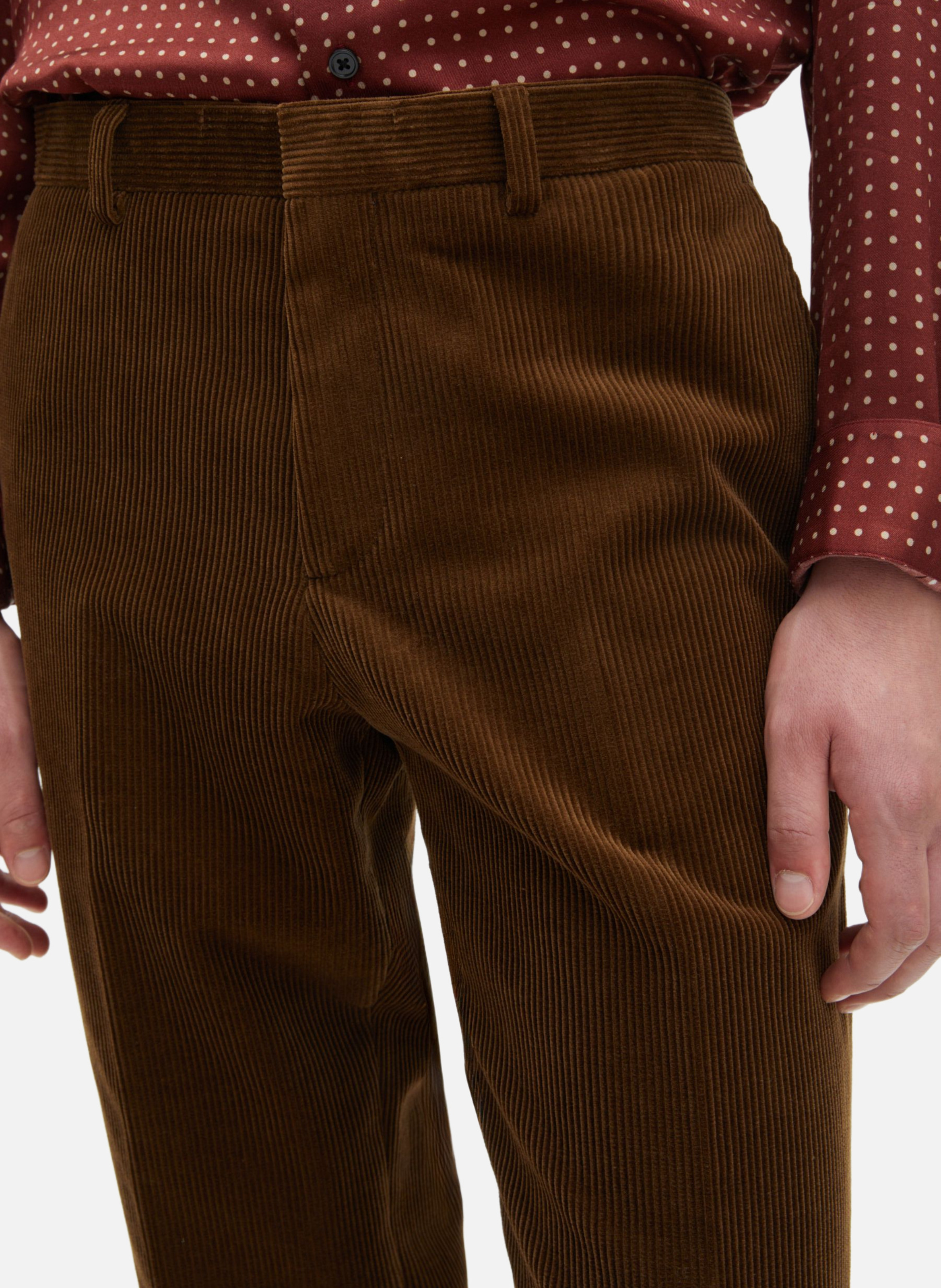 Tailored Corduroy Suit Trousers THE KOOPLES Brown