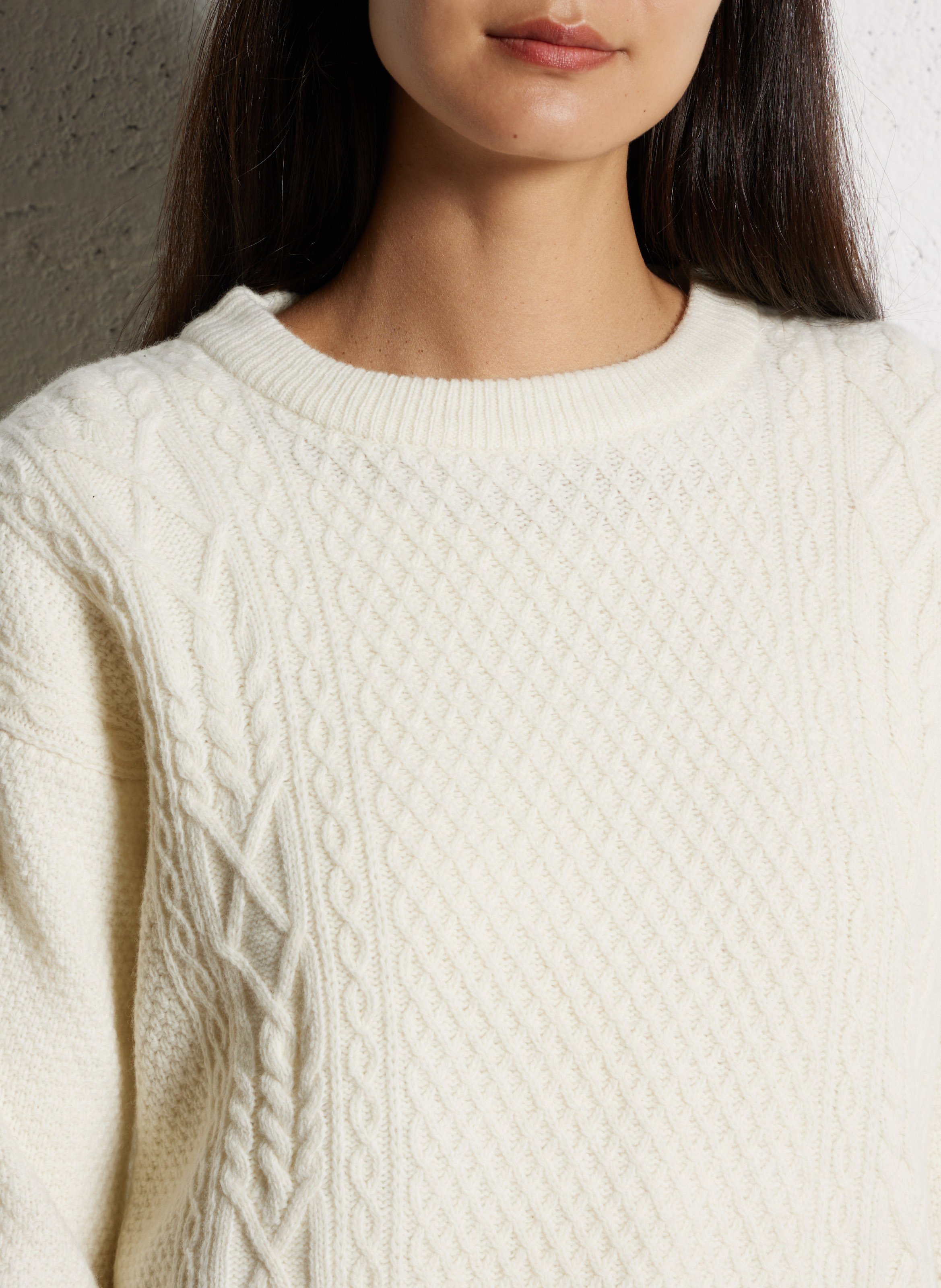 Pull droit en laine mélangée ARMOR LUX Beige