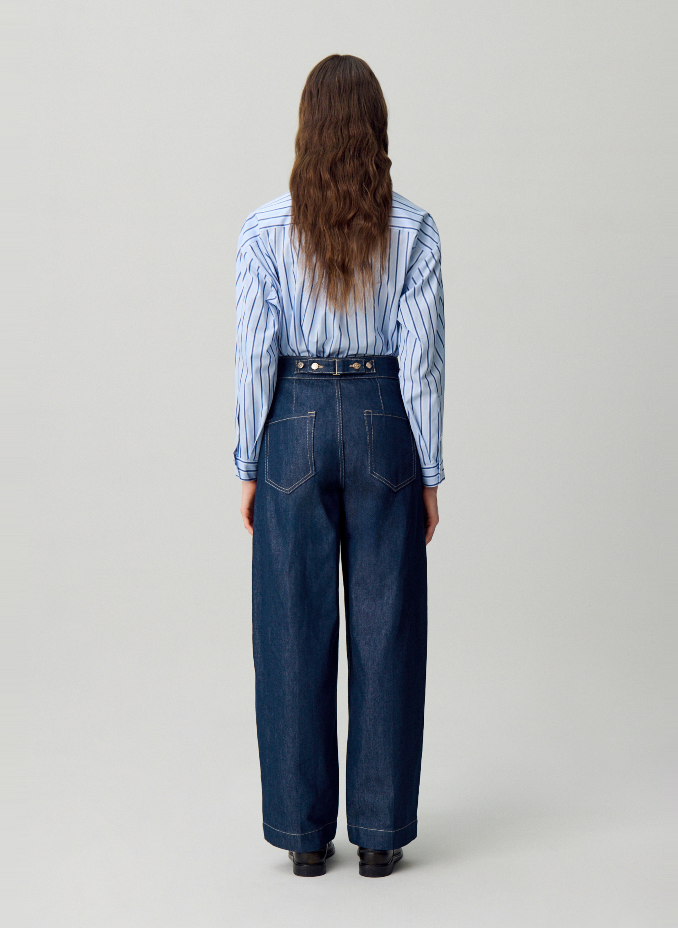 Jean large en coton mélangé CLAUDIE PIERLOT Bleu