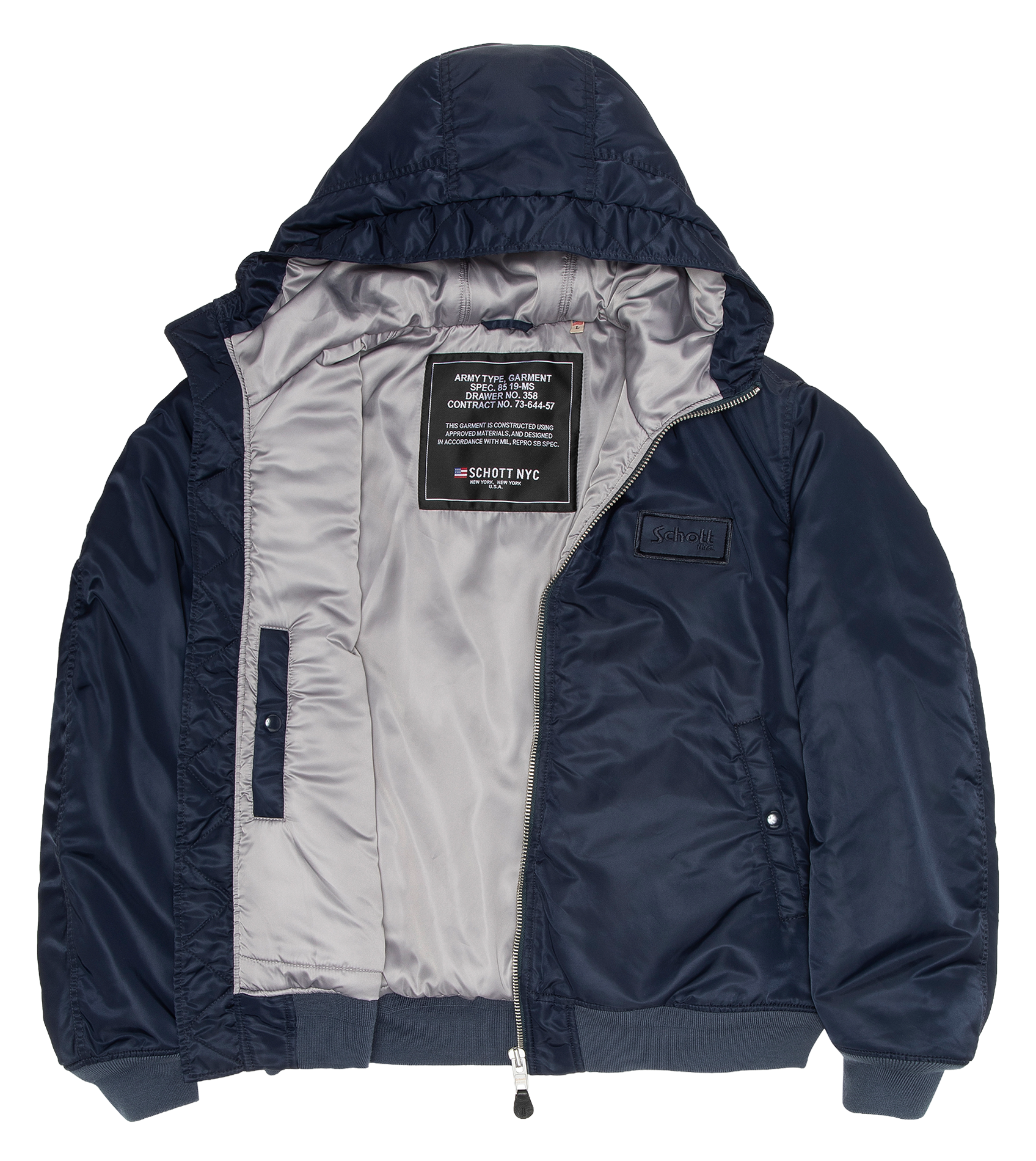 Blouson oversize à capuche SCHOTT Bleu