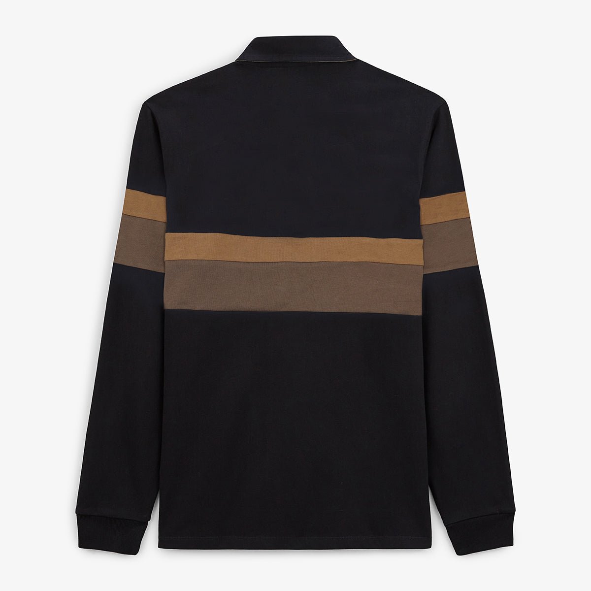 Long-sleeved embroidered rugby jersey - back SERGE BLANCO Black