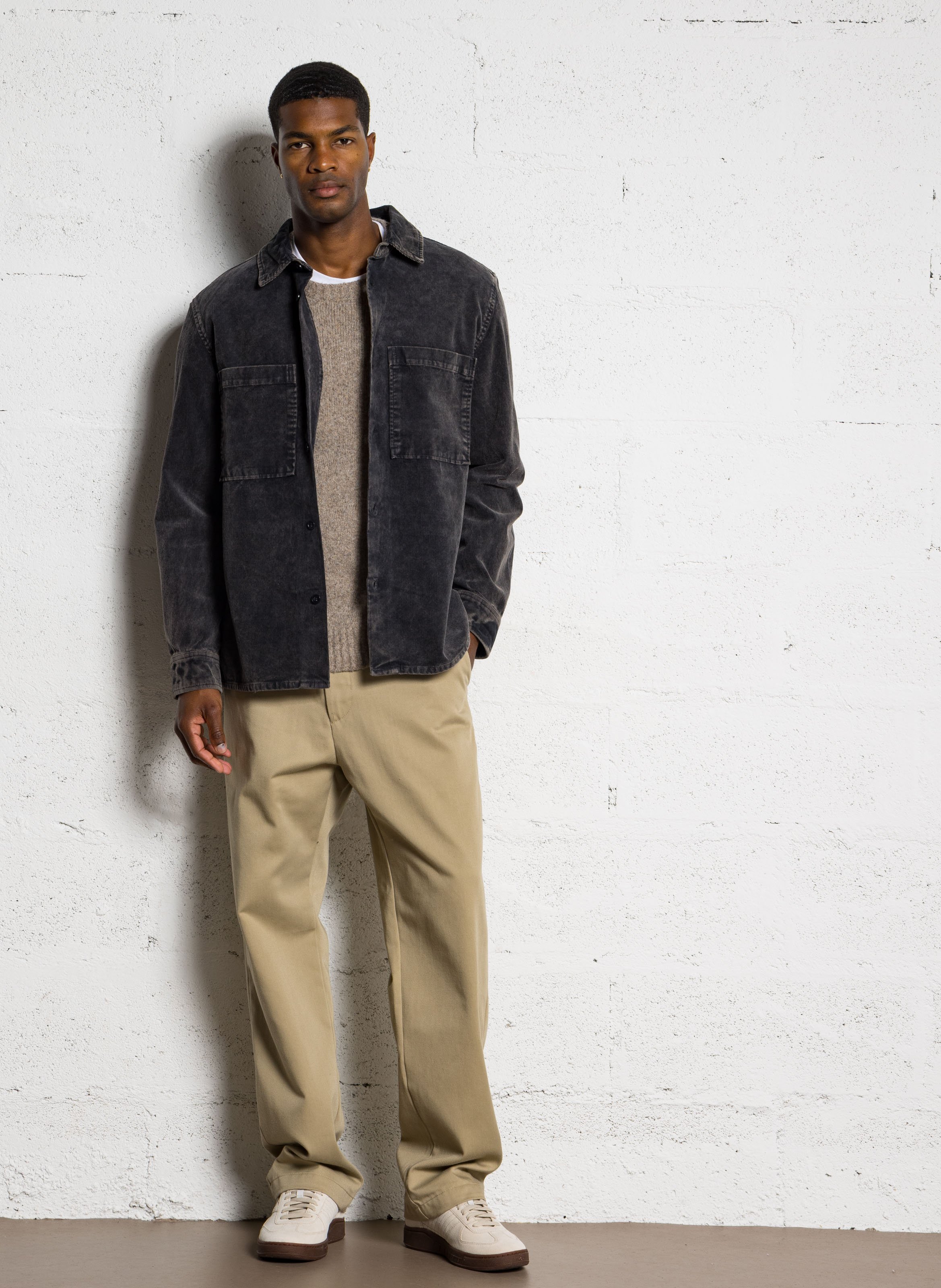 Cotton shirt with classic collar MINIMUM Grey