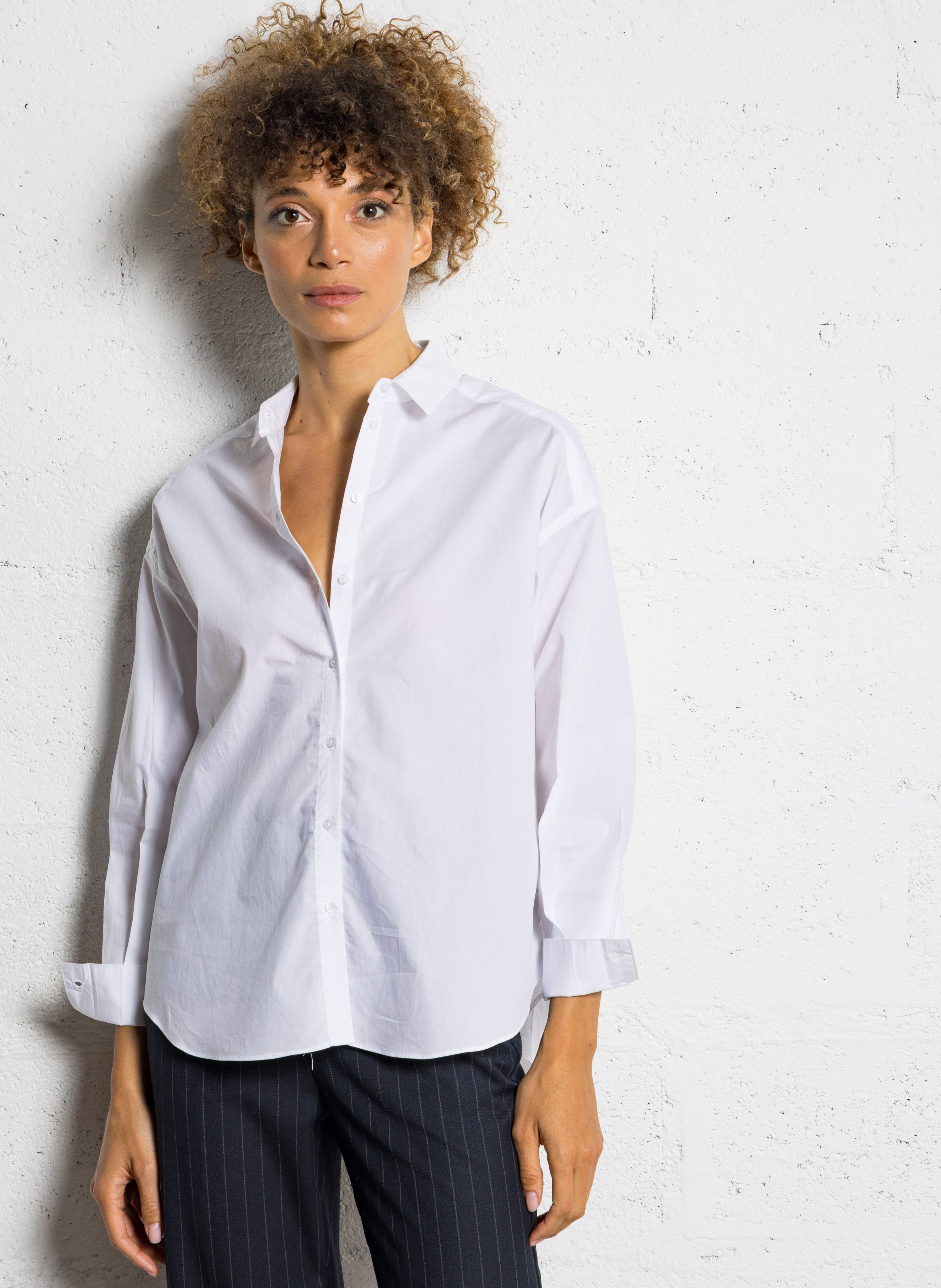 Chemise droite col classique en coton SUD EXPRESS
