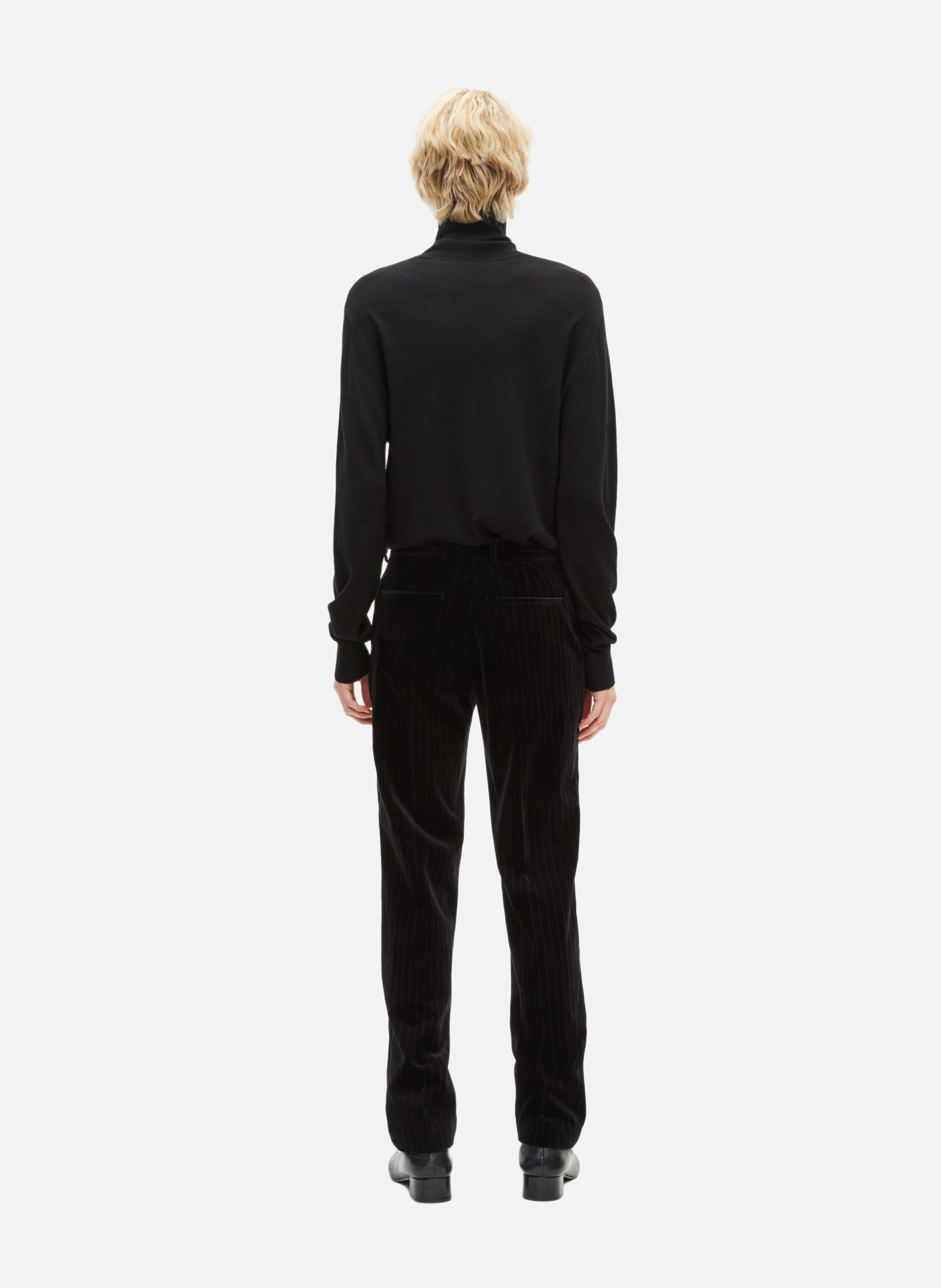 Straight velvet suit trousers THE KOOPLES Black
