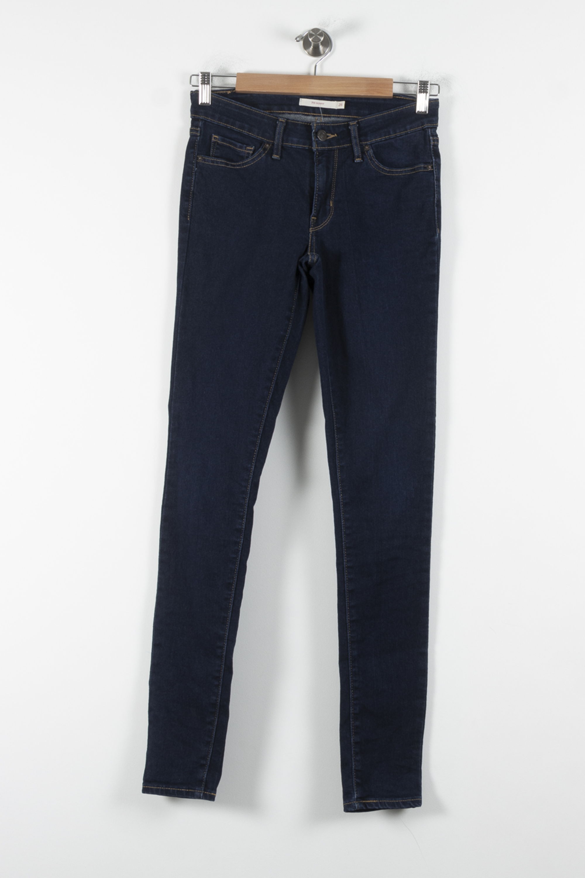 Cropped slim jeans with studs LEVI'S - Seconde main Blue