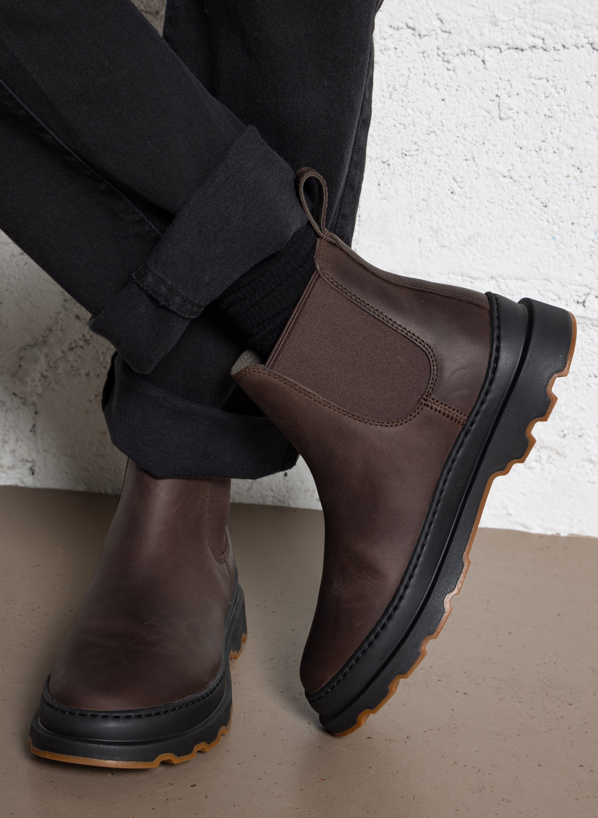 Boots en cuir CAMPER Marron