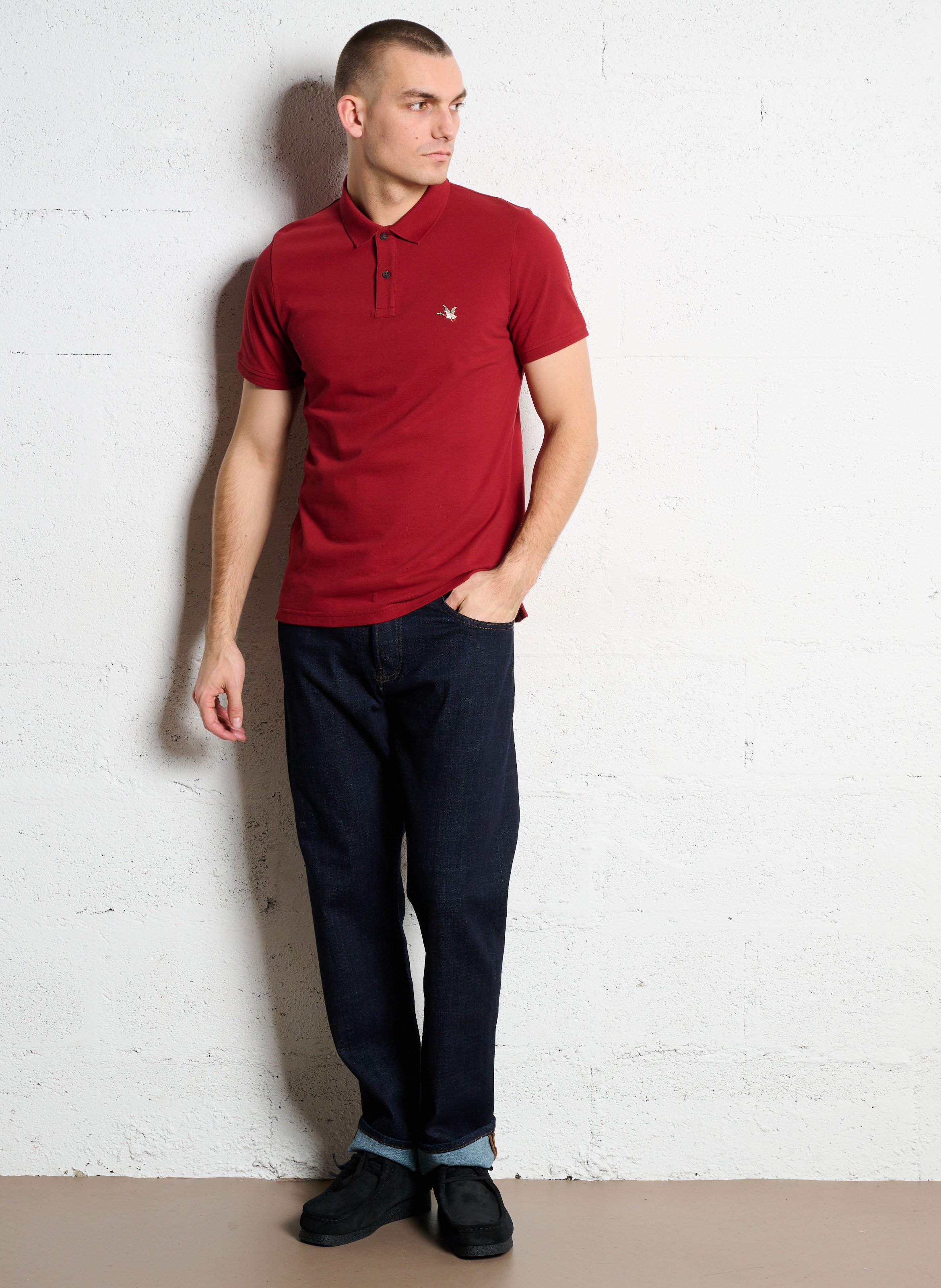 Polo straight-fit en coton CHEVIGNON Rouge